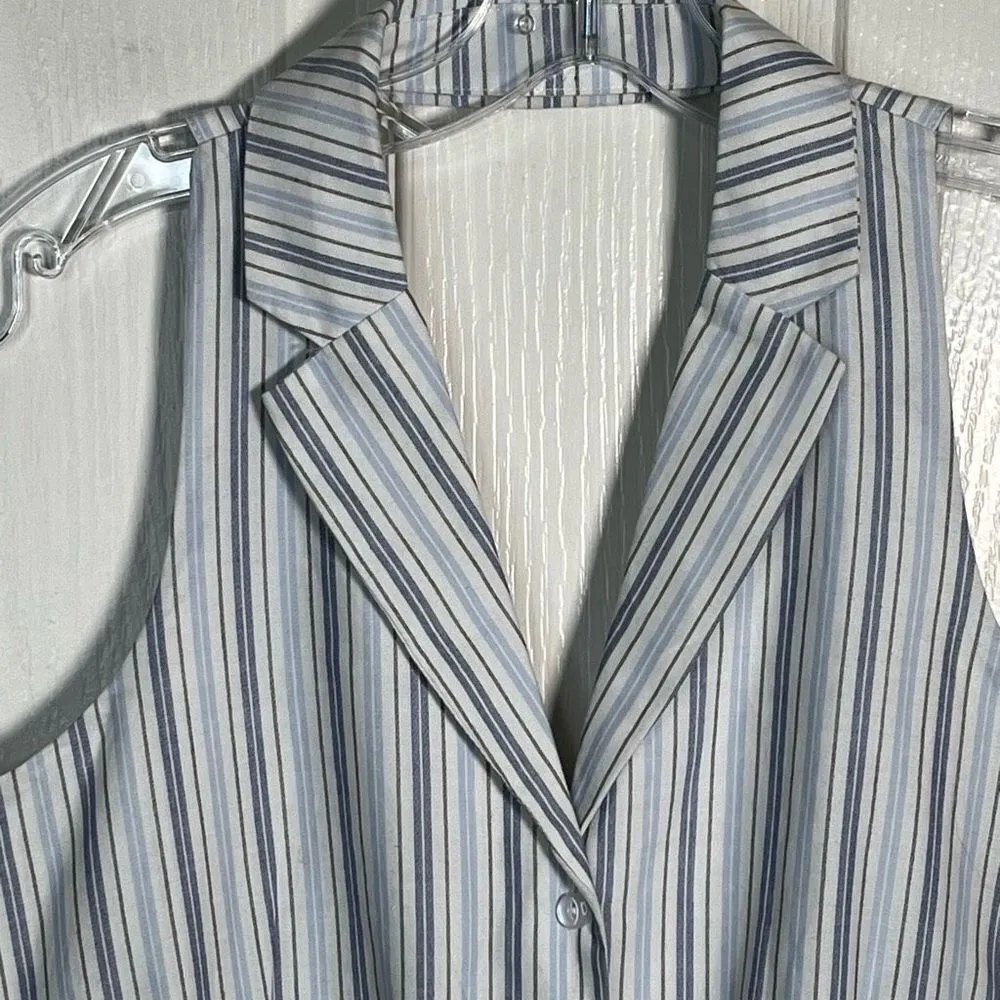 Simply Noelle Sz S - M 8 - 10 Sleeveless Halter Dress Blue White - Image 5