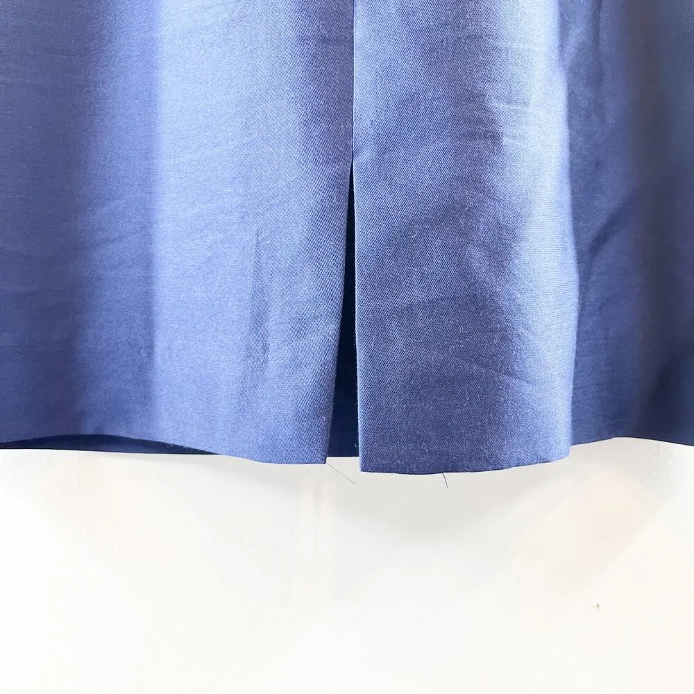 L.K. Bennett Sleeveless Wool Silk Blend Knee Length Sheath Dress Navy Blue 6 - Image 12