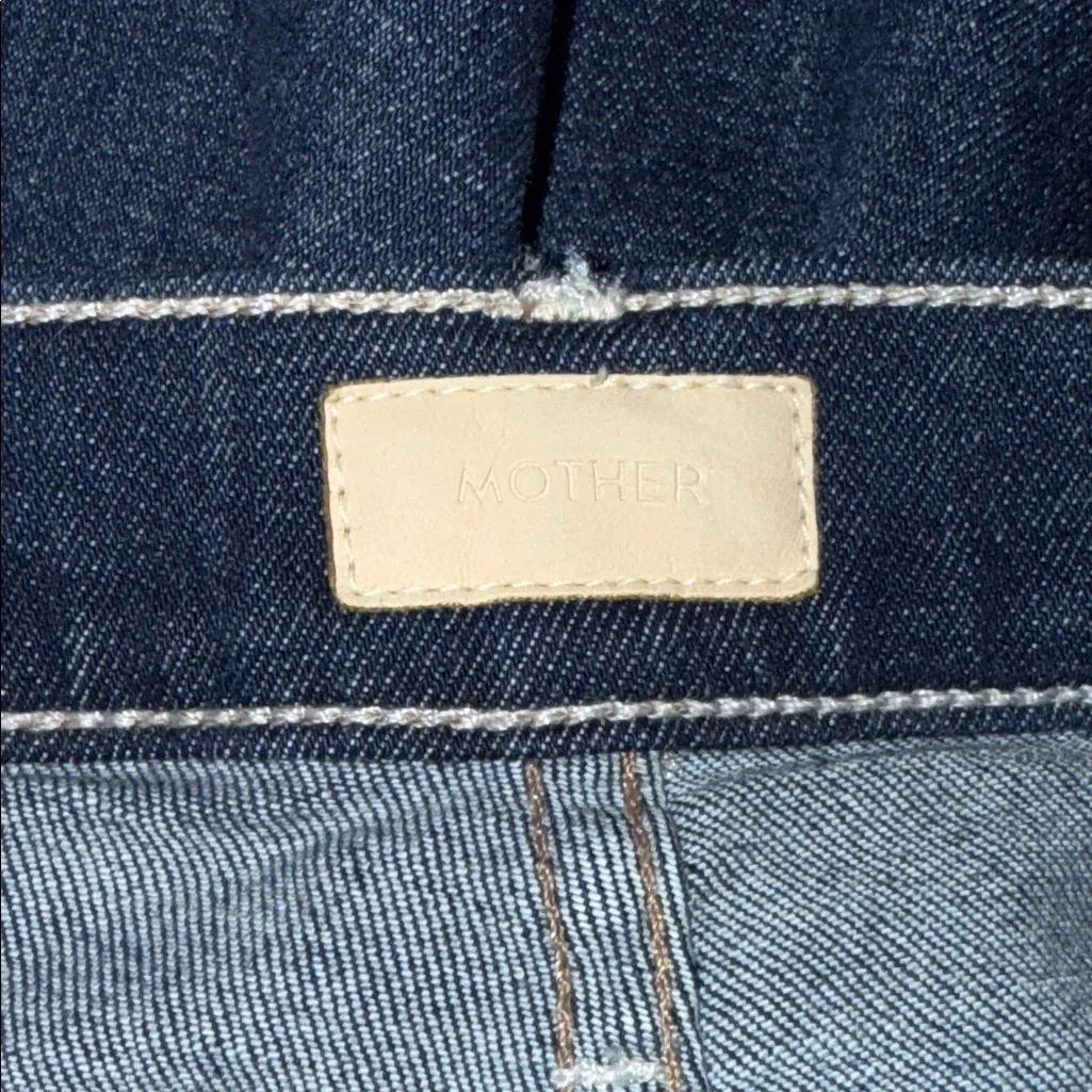 MOTHER The Cha Cha Fray High Rise Flare Jeans Blue Size 26 - Image 8