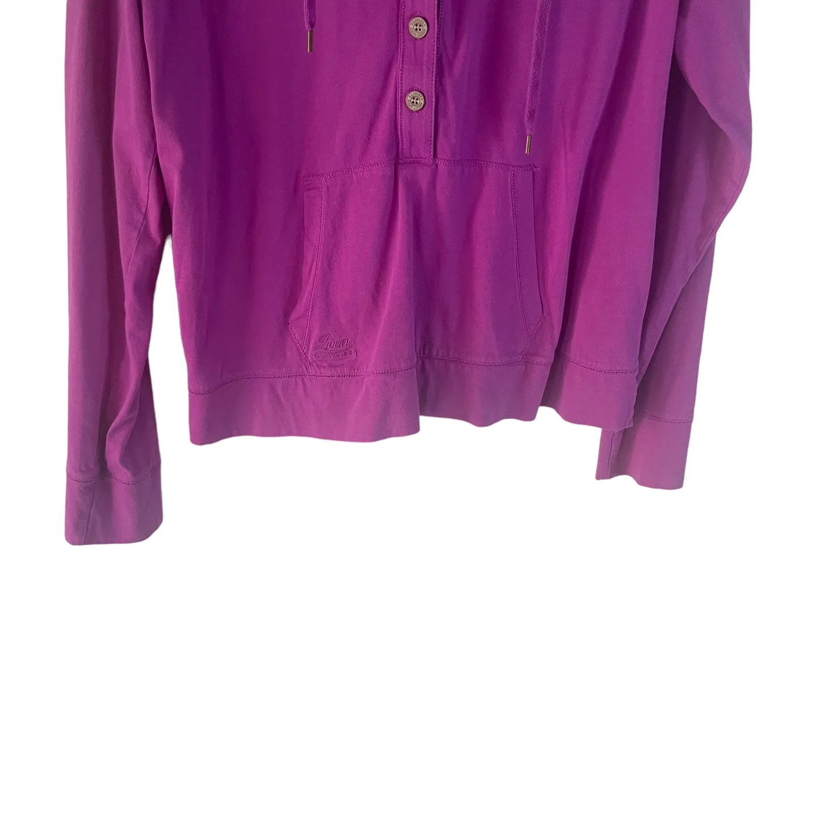 Lauren Ralph Lauren Women's Size Large Purple Pink Half Button Light Sweater‎ - Image 3