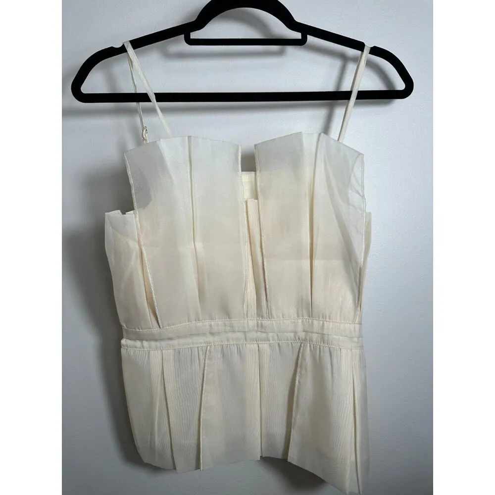 Cloud Ten Bridal Cream Flirty Top Size Large - Image 3