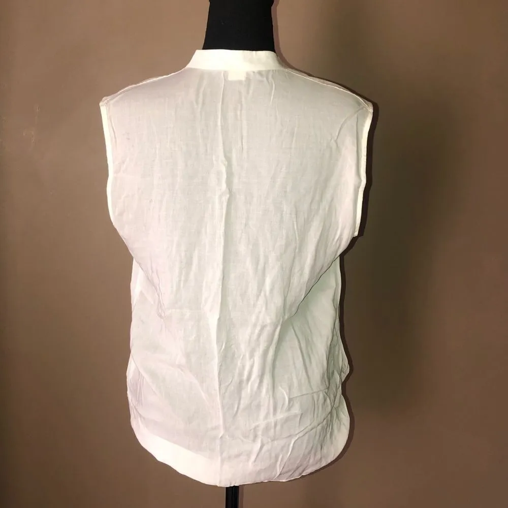 Helmut Lang Faux Wrap Sleeveless Blouse - Image 4