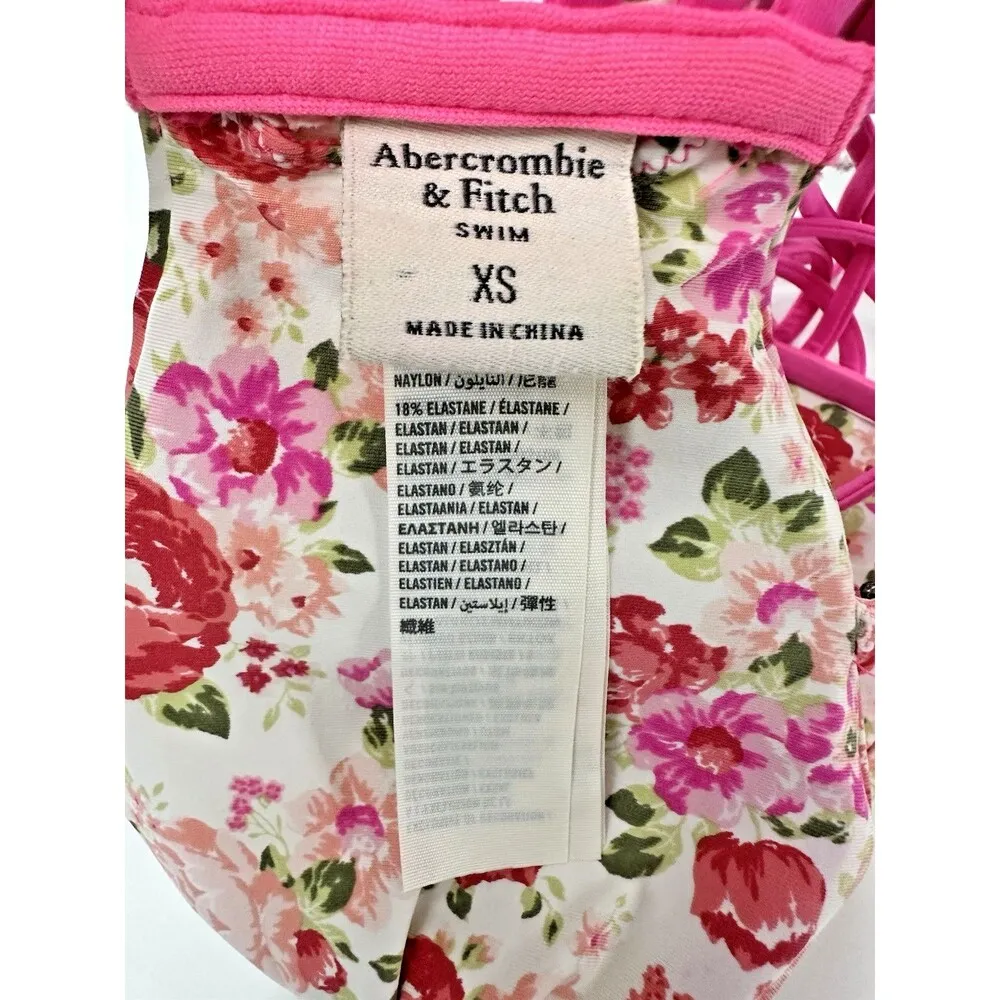 Abercrombie & Fitch Swim Bikini Top XS Bandeaux Swimsuit Strappy Removable Strap - Image 5