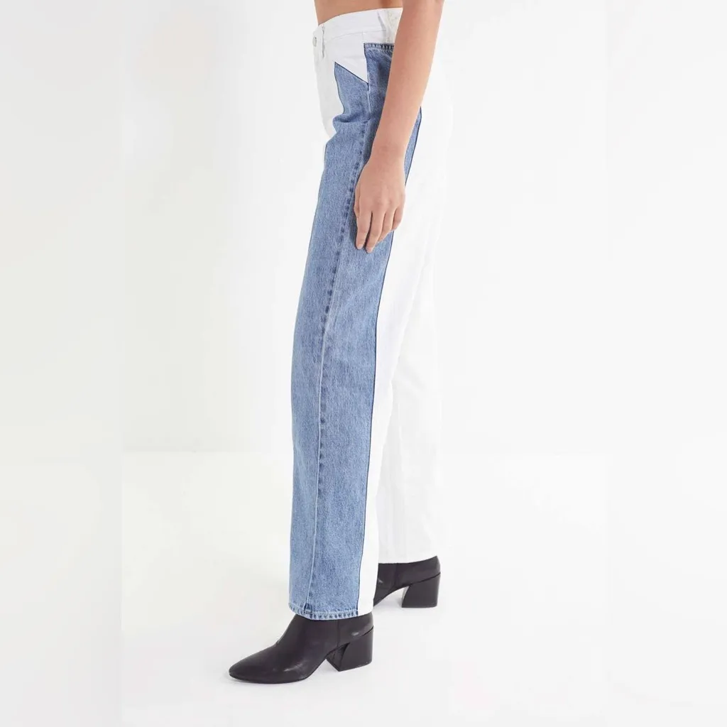 Two tone Western style BDG roundabout wide leg jeans Size 25 - Image 4