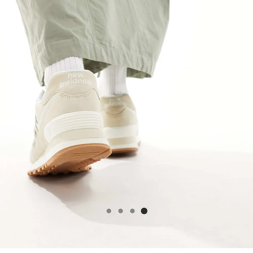 New Balance 574 Cream Sneakers - Image 2