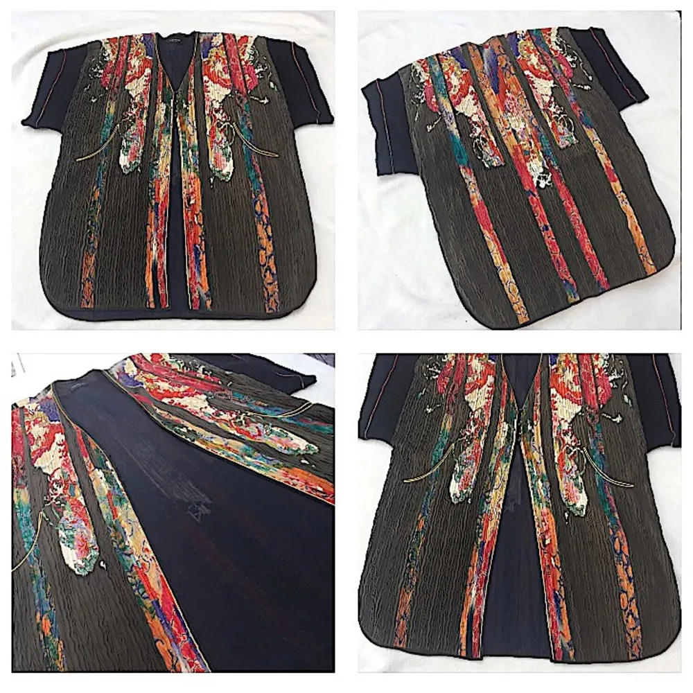 JANET KANEKO Long Jacket 👘 One of a Kind Art Garment Vintage Kimonos, O/… Black Size undefined - Image 7