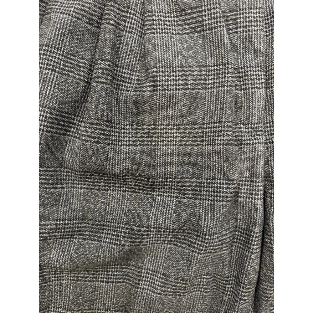 Zara Woman's Medium Gray Plaid High Rise Office Academia Work Dress Pants - Image 4