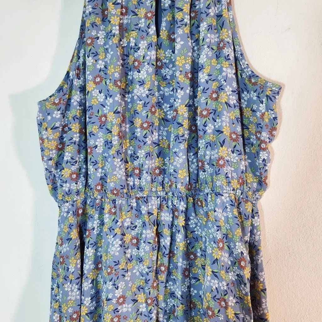 Francesca's Miami Blue Floral Mini Dress NWT Size Medium Wedding Guest Dress - Image 6