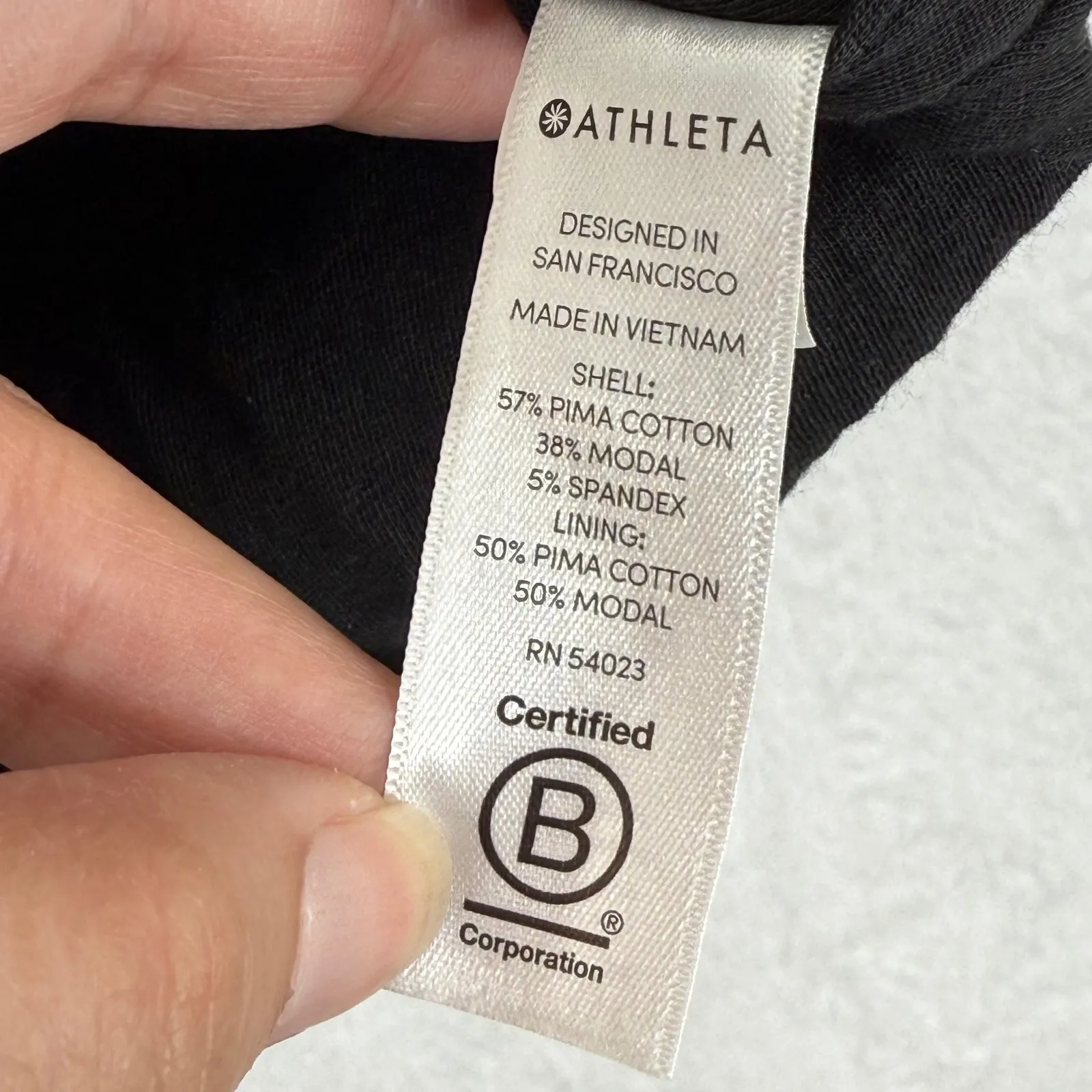 Athleta Wilder Long‎ Sleeve Dress XL Black Pima Cotton Modal Tuck Detail NWT - Image 6