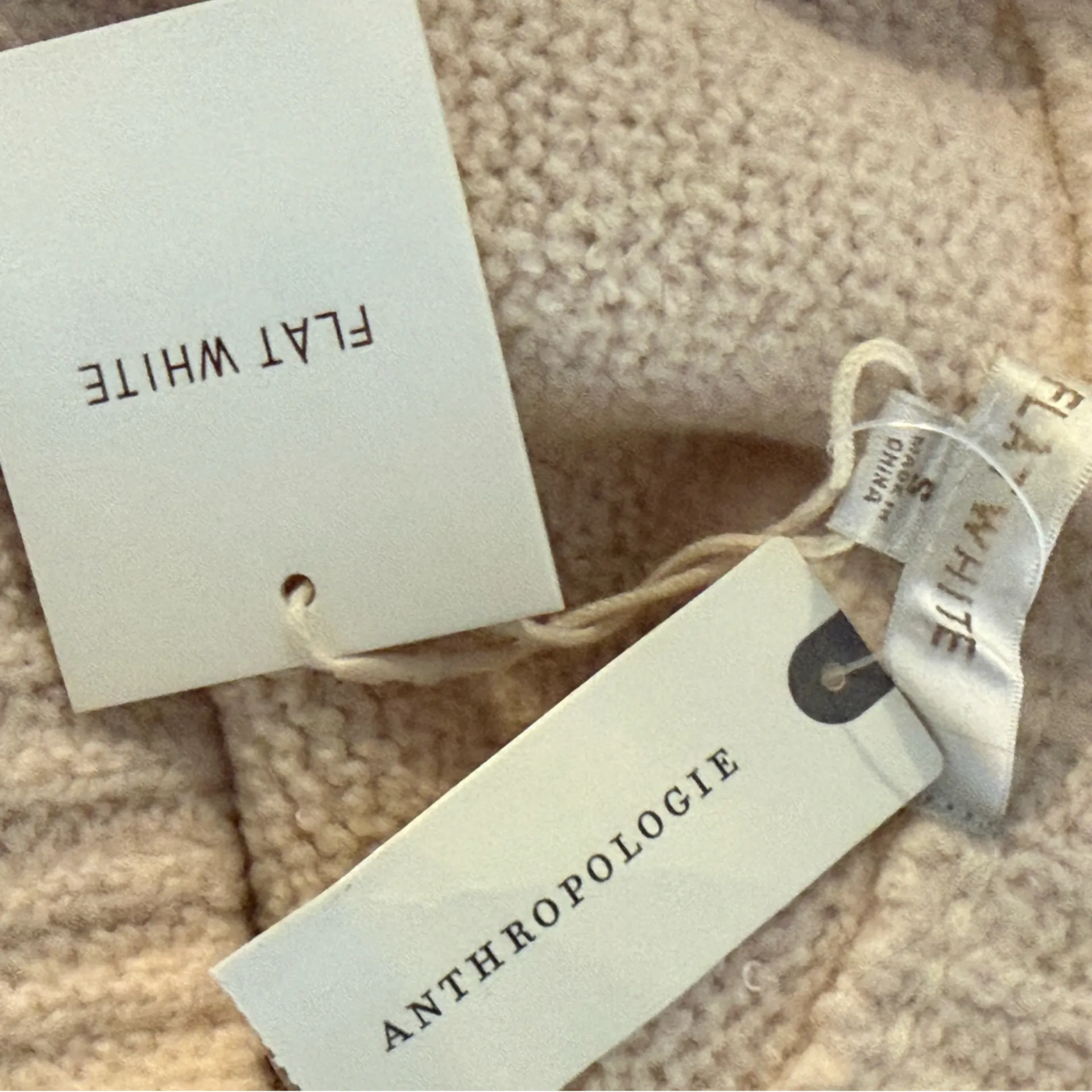 ANTHROPOLOGIE FLAT WHITE Wool Tube Top Sweater Ivory Size S NEW - Image 6