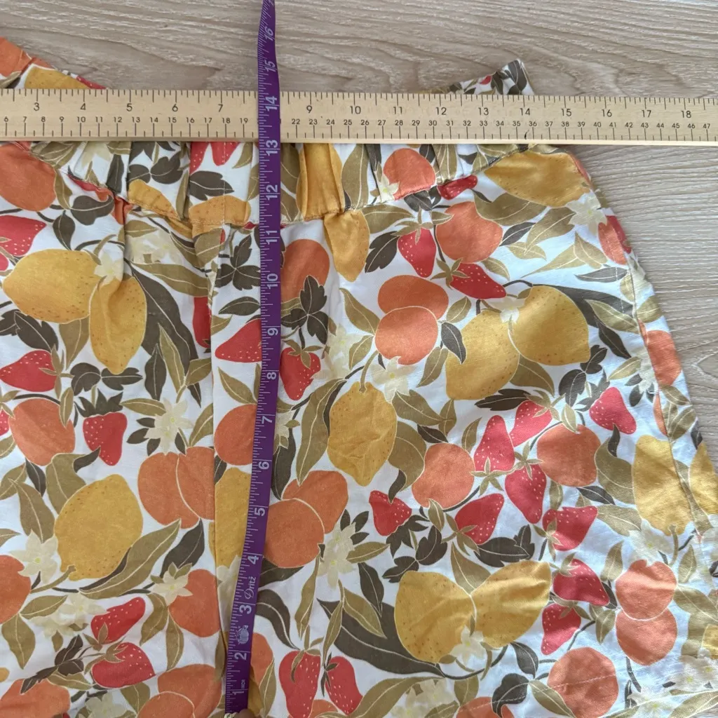 Kulani Kinis Large NEW Tropical Fruit Shorts Linen Vacation Resort Elastic - Image 6