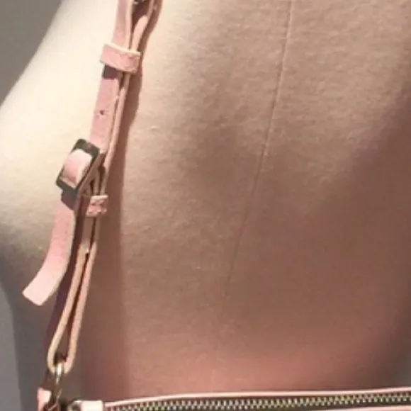 LE SOLIM DESIGNER Pink Rock Stud Soft Leather Handbag - Image 4