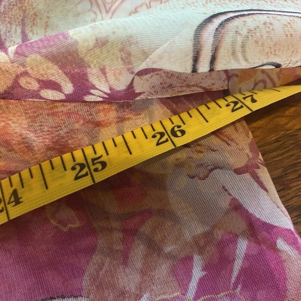 Liz Baker Beautiful Floral Chiffon Top 20W Sheer Over Shirt/Shrug Fairy Core - Image 4