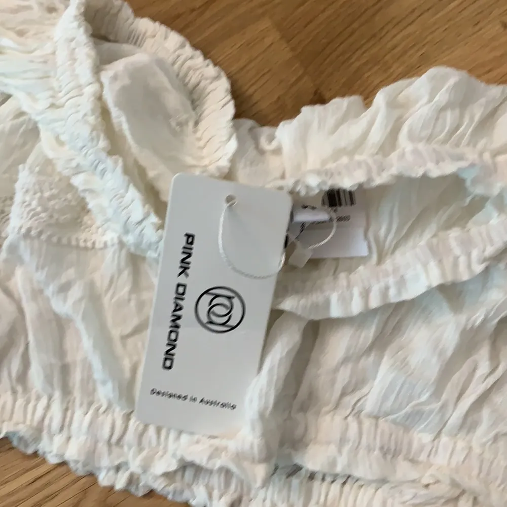 NWT Cotton lace trim off shoulder flutter sleeve top - Image 8