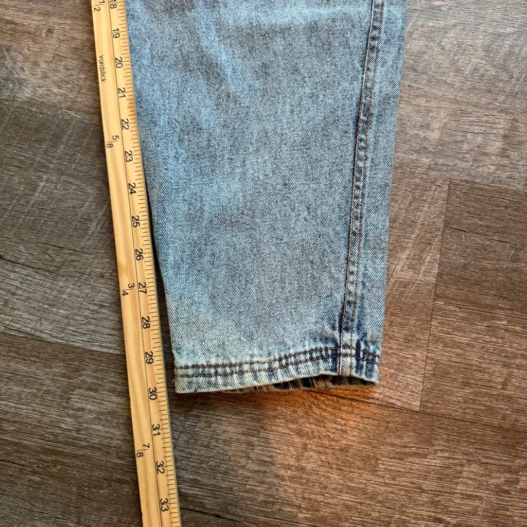 Vintage Bugle Boy Jeans Womens Size 26 Blue Acid Wash Parachute Denim Pants 80s - Image 12