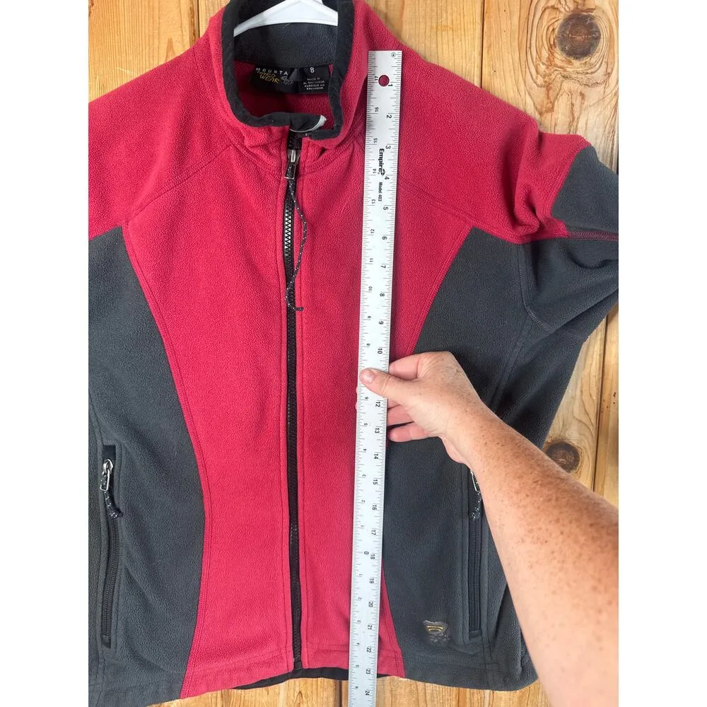 Mountain Hardwear Women’s Size 8 Red & Gray Polartec Fleece Full Zip Jacket - Image 6