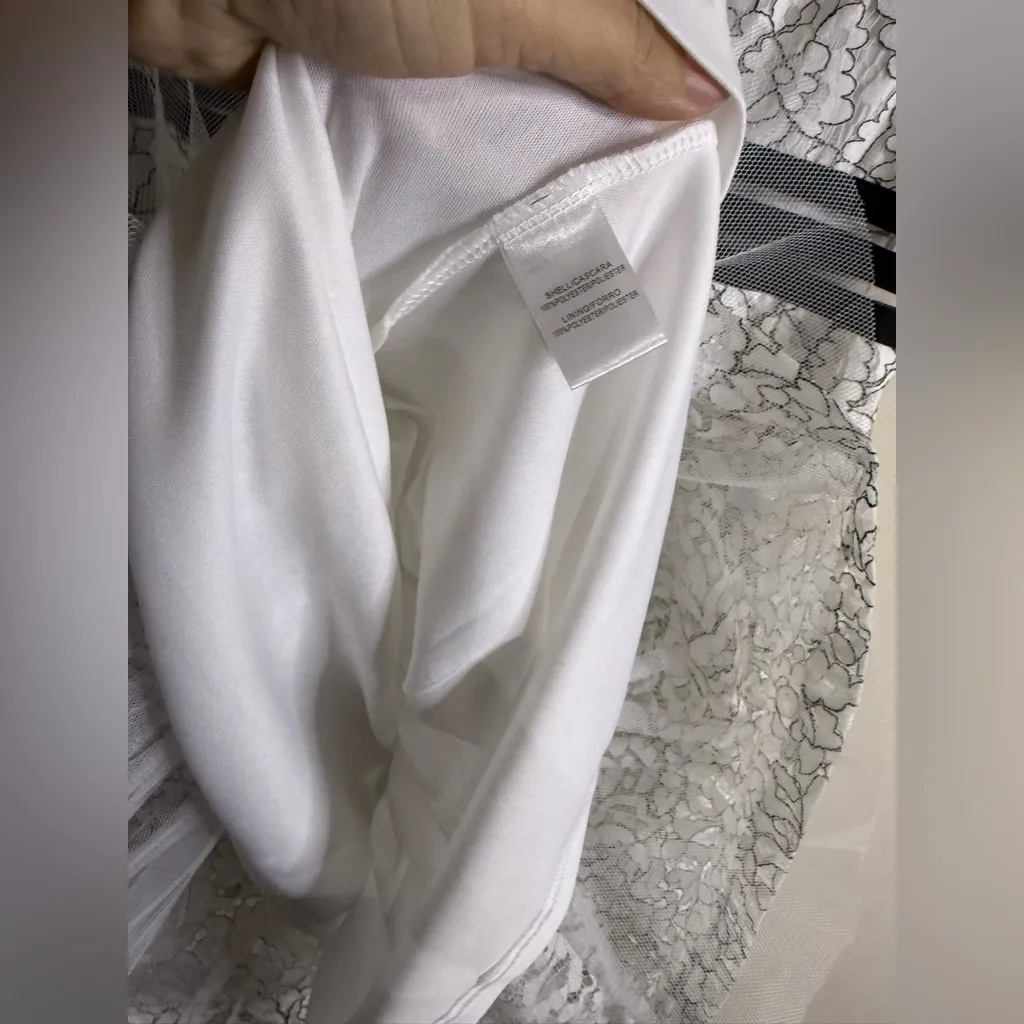 The Clothing Company Black and White Lace Dress - Image 5