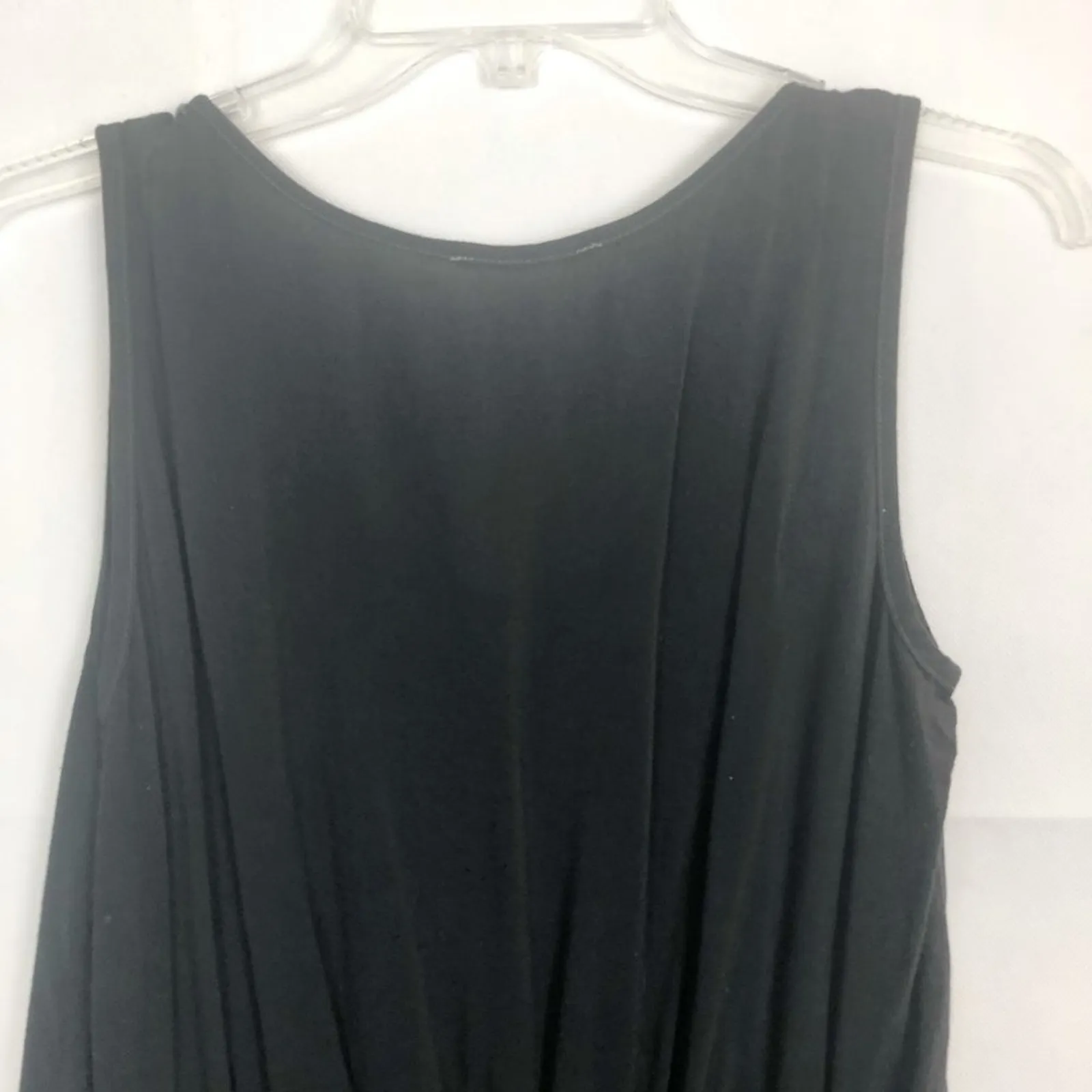 Mystree  Sleeveless Embroidered Dark Gray Top Size Small - Image 8