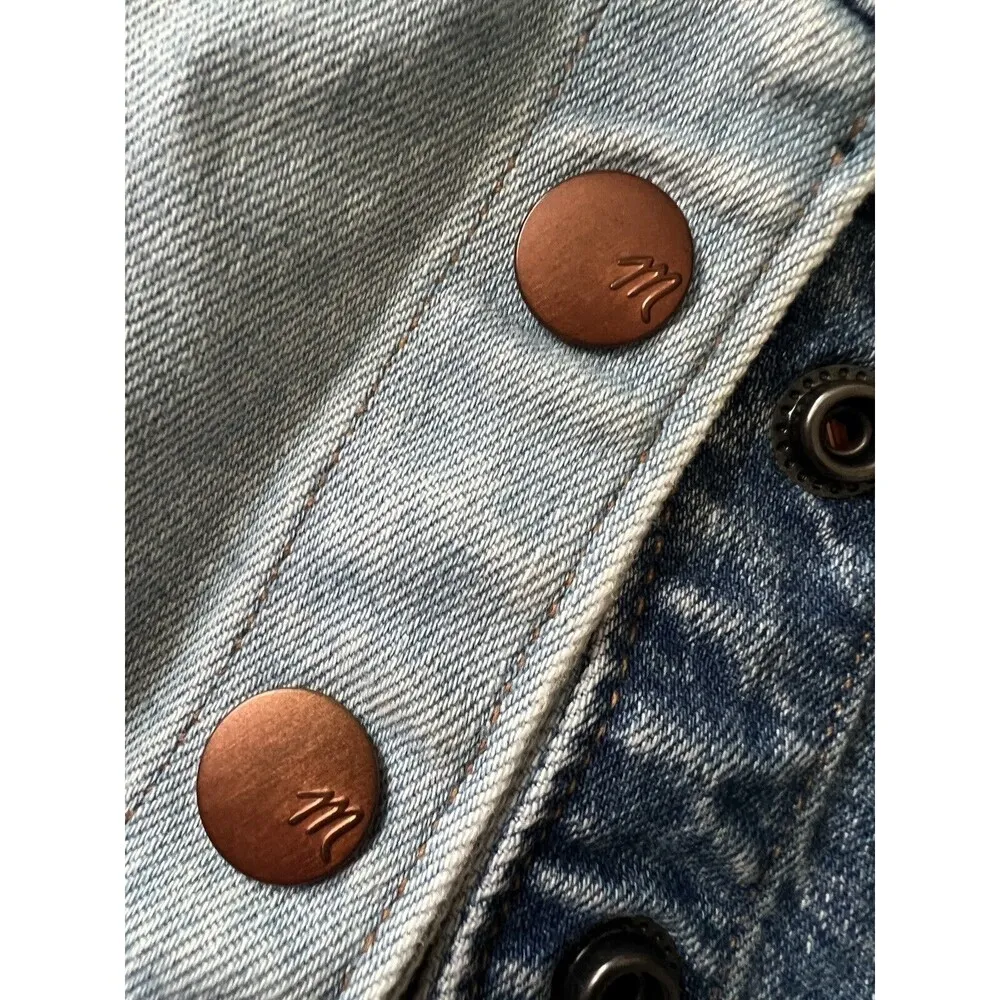 Madewell patchwork denim mini skirt, size 28 Festival Boho Hippie Streetwear Y2K - Image 3