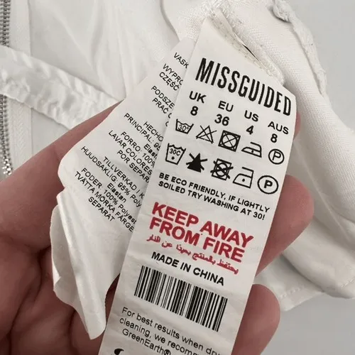 stassie x missguided white‎ satin corset top Size 4 Boning Crop Back Zip white - Image 8