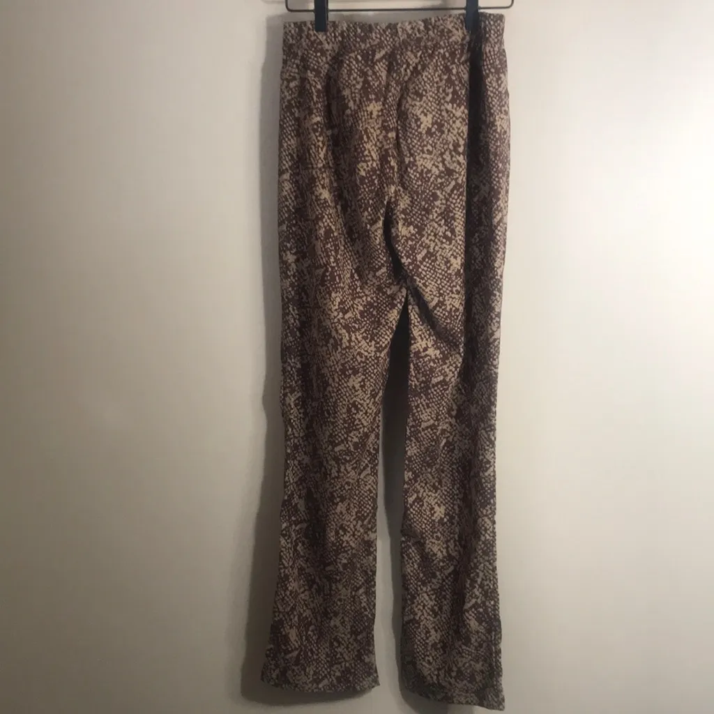 Antthony animal print stretch pants‎ with pockets Brown Size 8 - Image 4