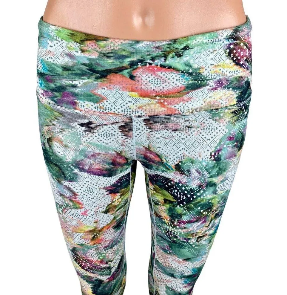 PrAna Activewear Multicolor Geometric Camo Floral Print Yoga Leggings Pants XS - Image 5