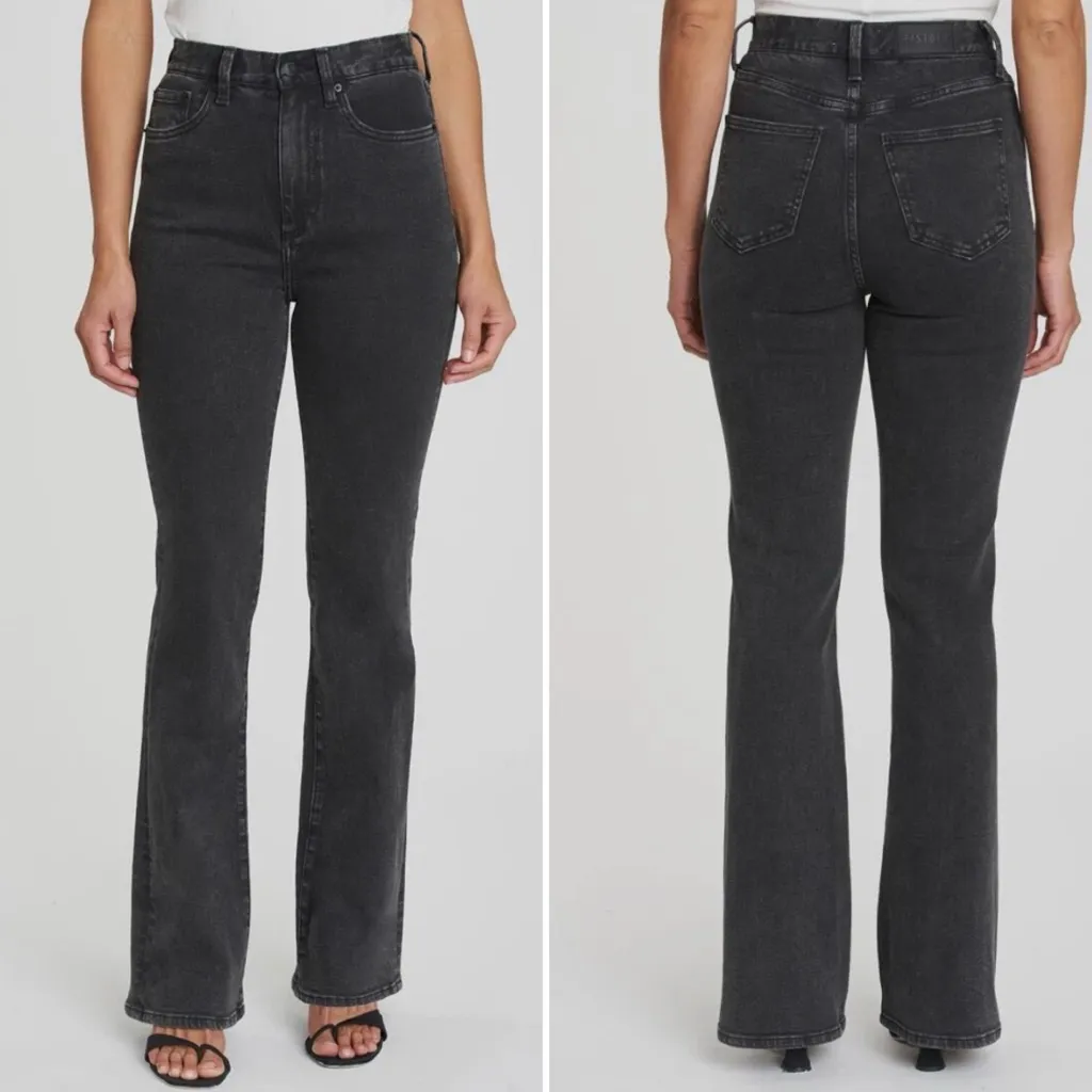 Pistola Black Dana High Rise Faded Bootcut Denim Jean Pants Size 31 Grunge Emo - Image 2