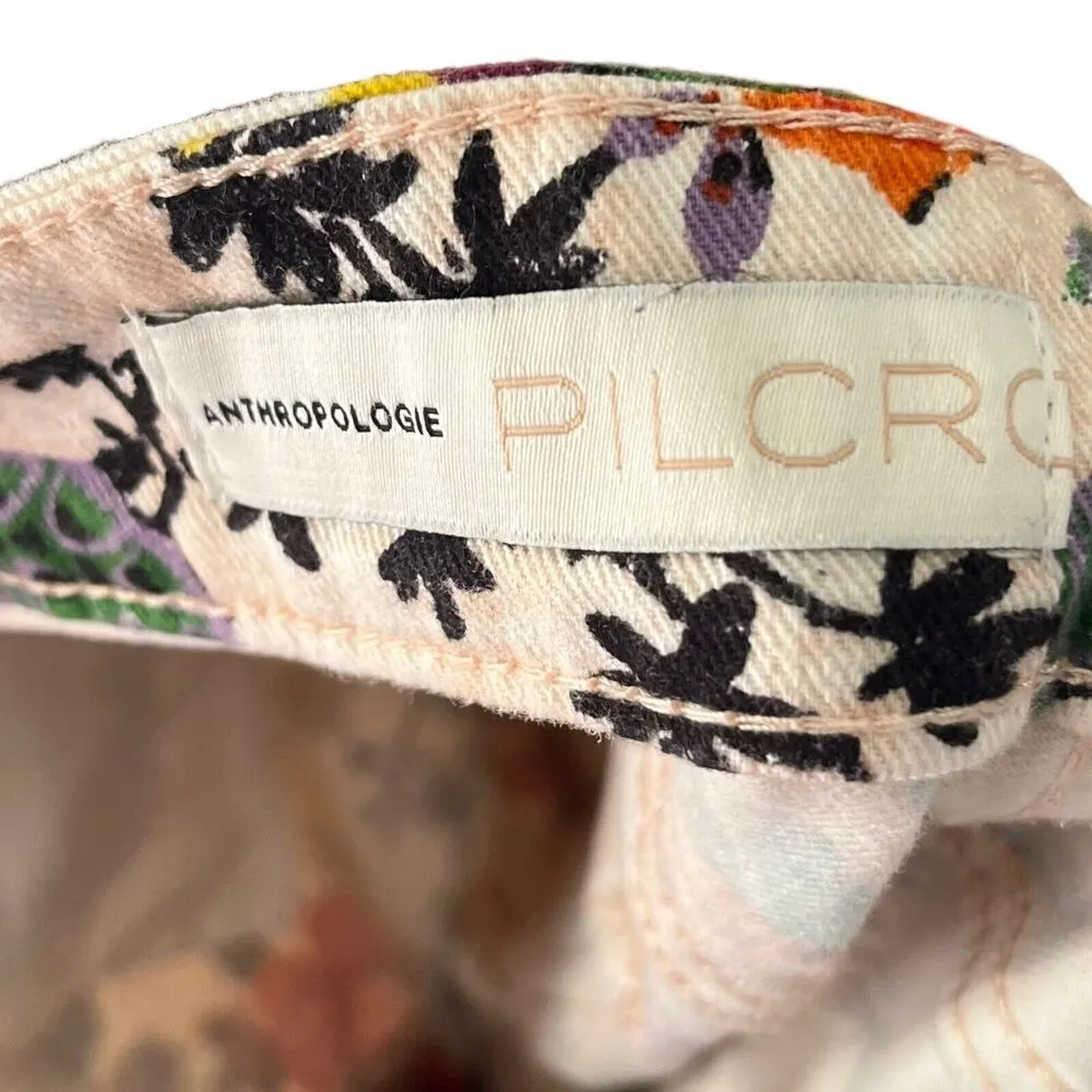 Anthropologie Pilcro Slim Floral Jeans High Rise Ankle Cigarette Womens Size 27 - Image 9