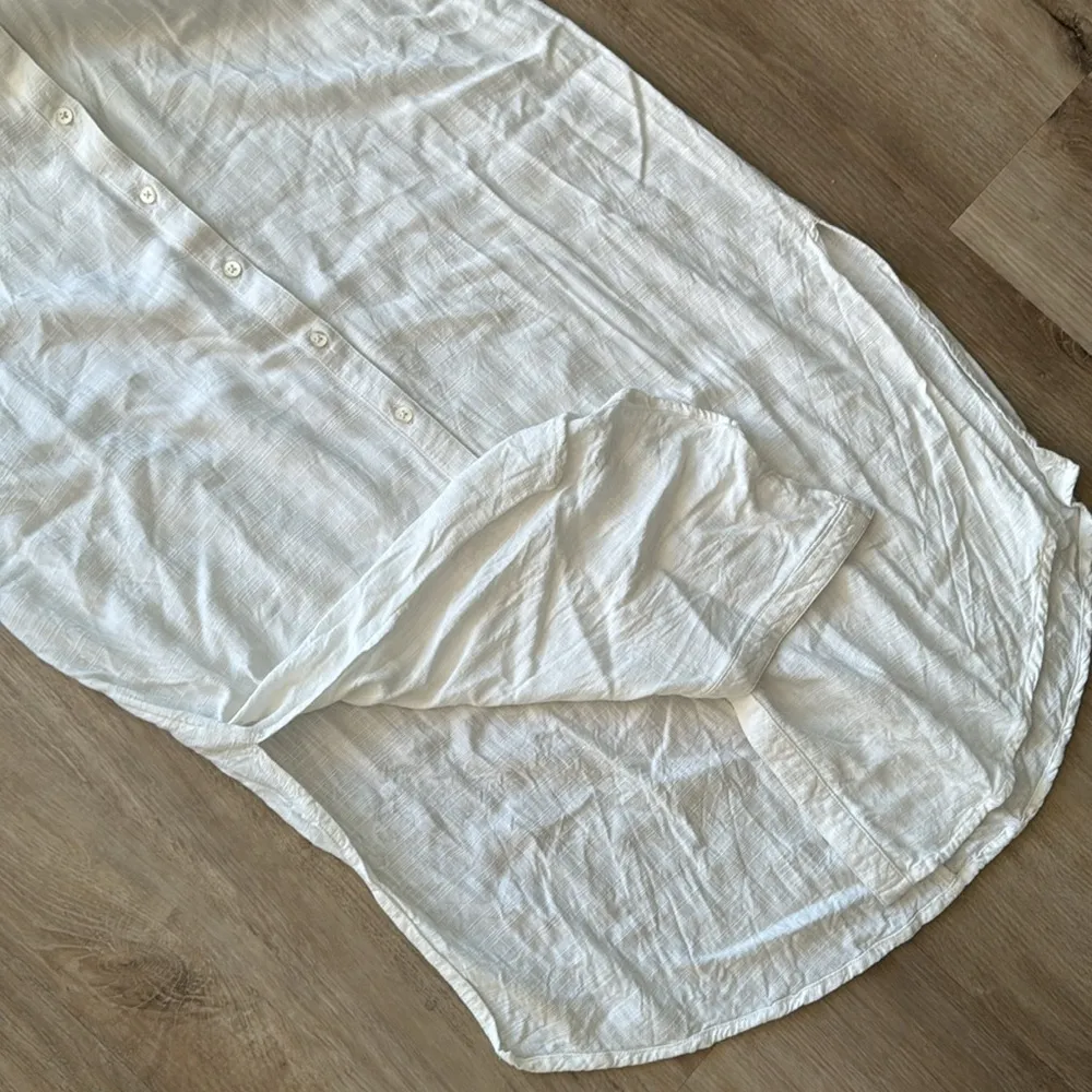 L*Space Button Down White Long Viscose Tunic sz XS - Image 8