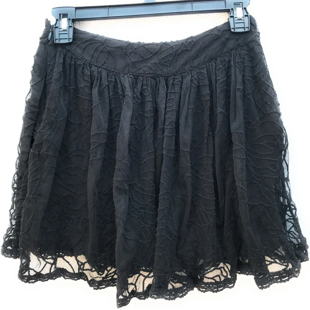 Free People‎ Black Lace Skirt - Image 7