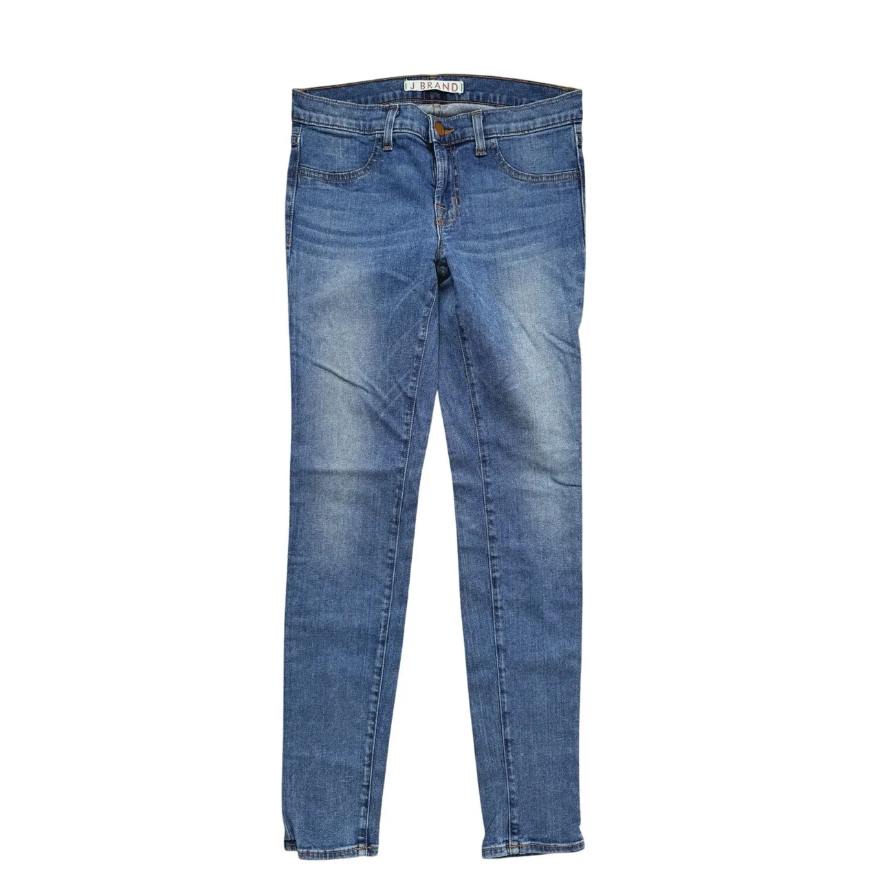 J Brand Y2K Tawny Mid Rise Skinny Jeans Size 27 Dark Wash Blue Classic Stretch - Image 2