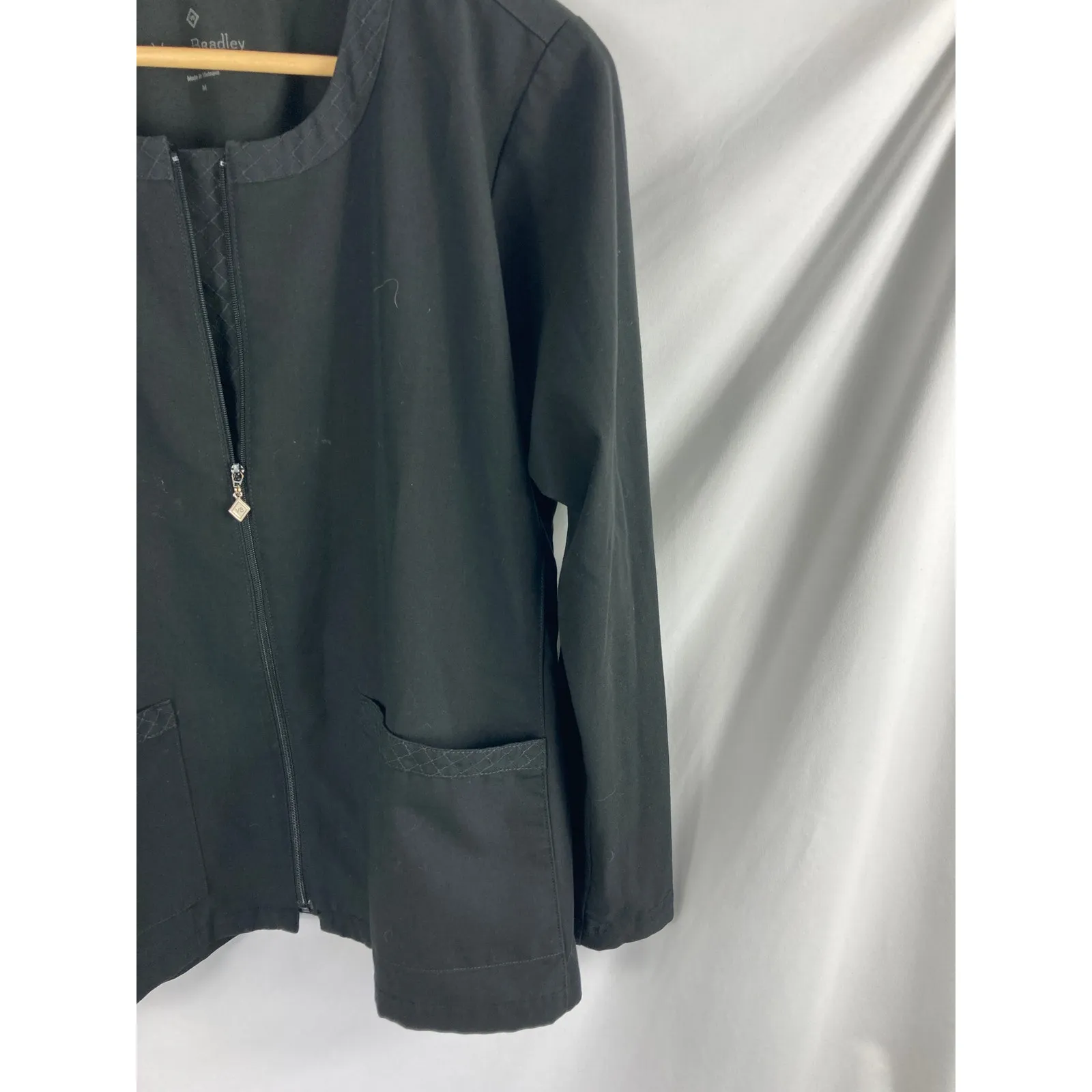 Vera Bradley Zip Up Black Lightweight Jacket Size Medium - Image 3