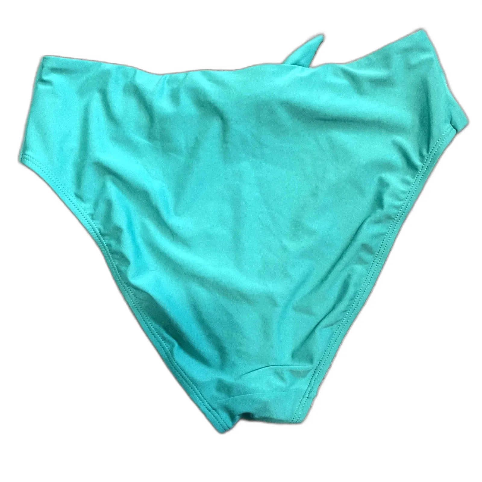NWT Old Navy High Rise Tie Front Bikini Bottom Solid Teal Green Size Medium‎ - Image 2