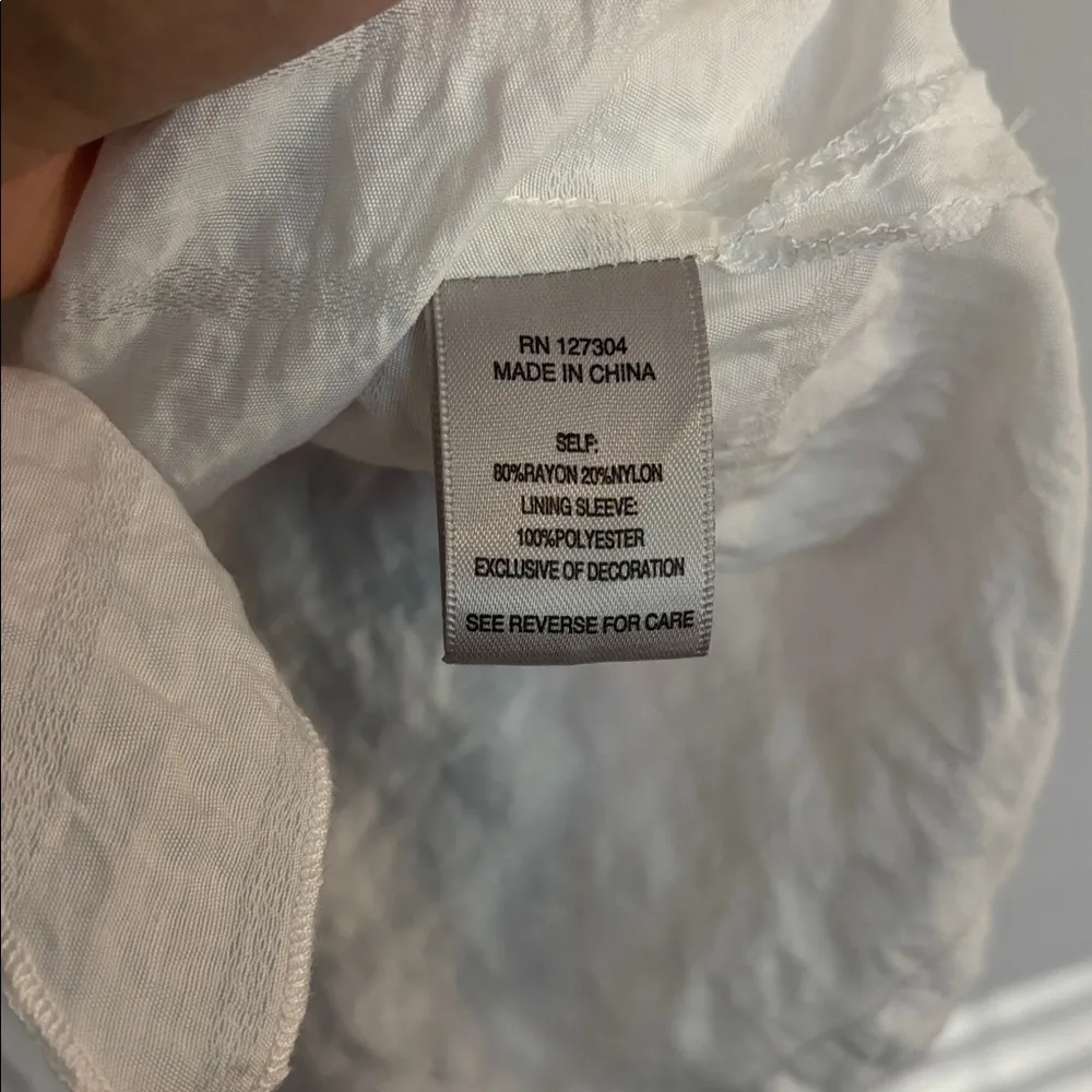 John Mark White Button Down with Colorful Embroidered Sleeves - Image 3