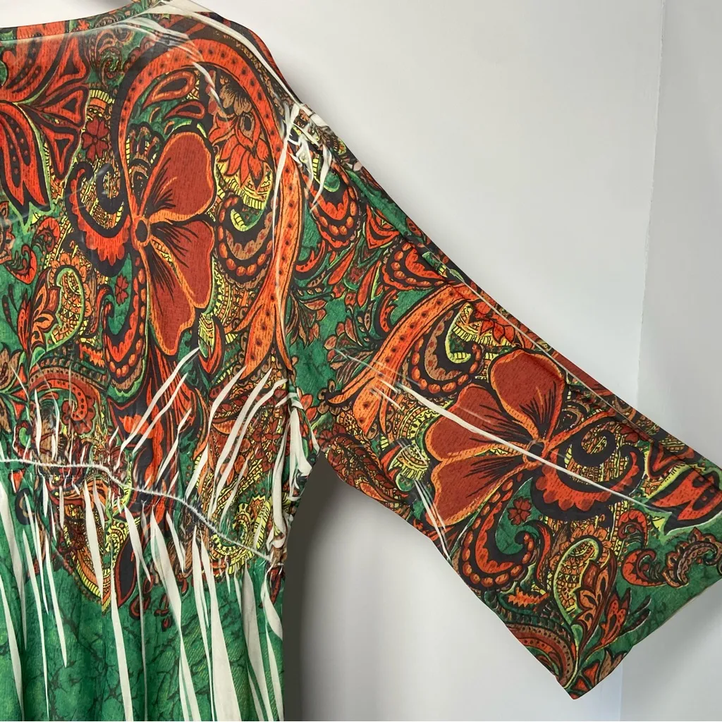 Vintage Faded Glory Empire Waist Top Y2K Beaded Fairy Western Hippie Artsy 3X - Image 10