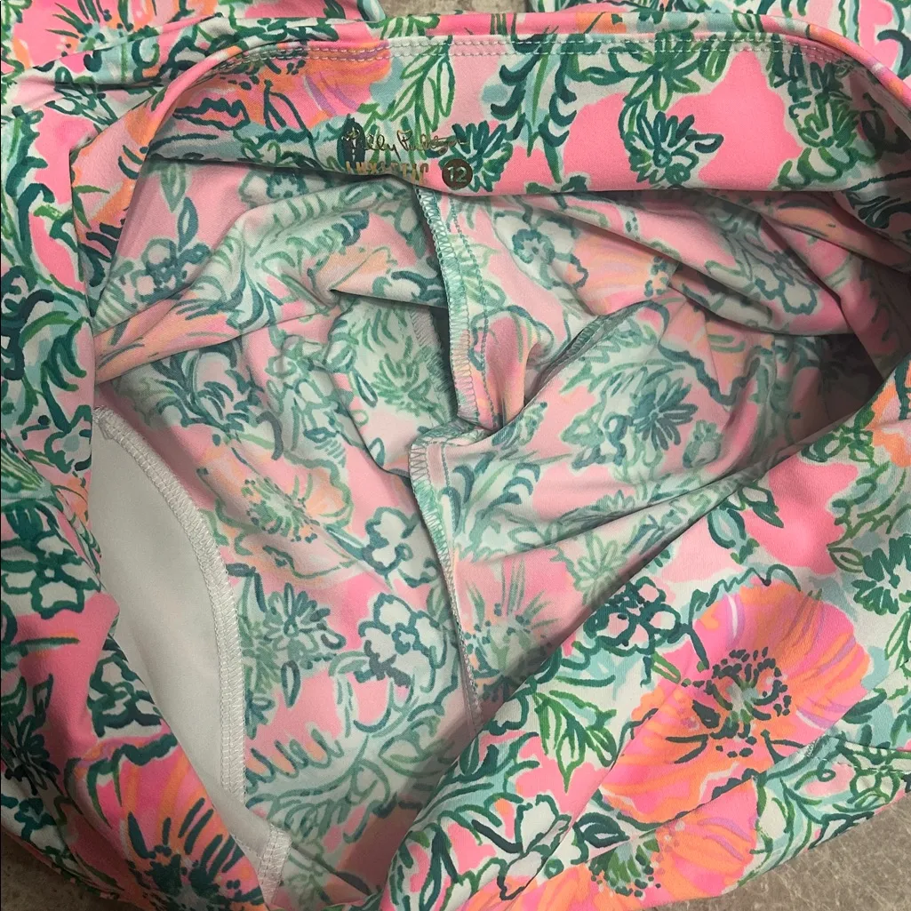 Lilly Pulitzer Luxletic Perfect Poppy Corso Crop Pants UPF50+ Golf Size 12 - Image 9