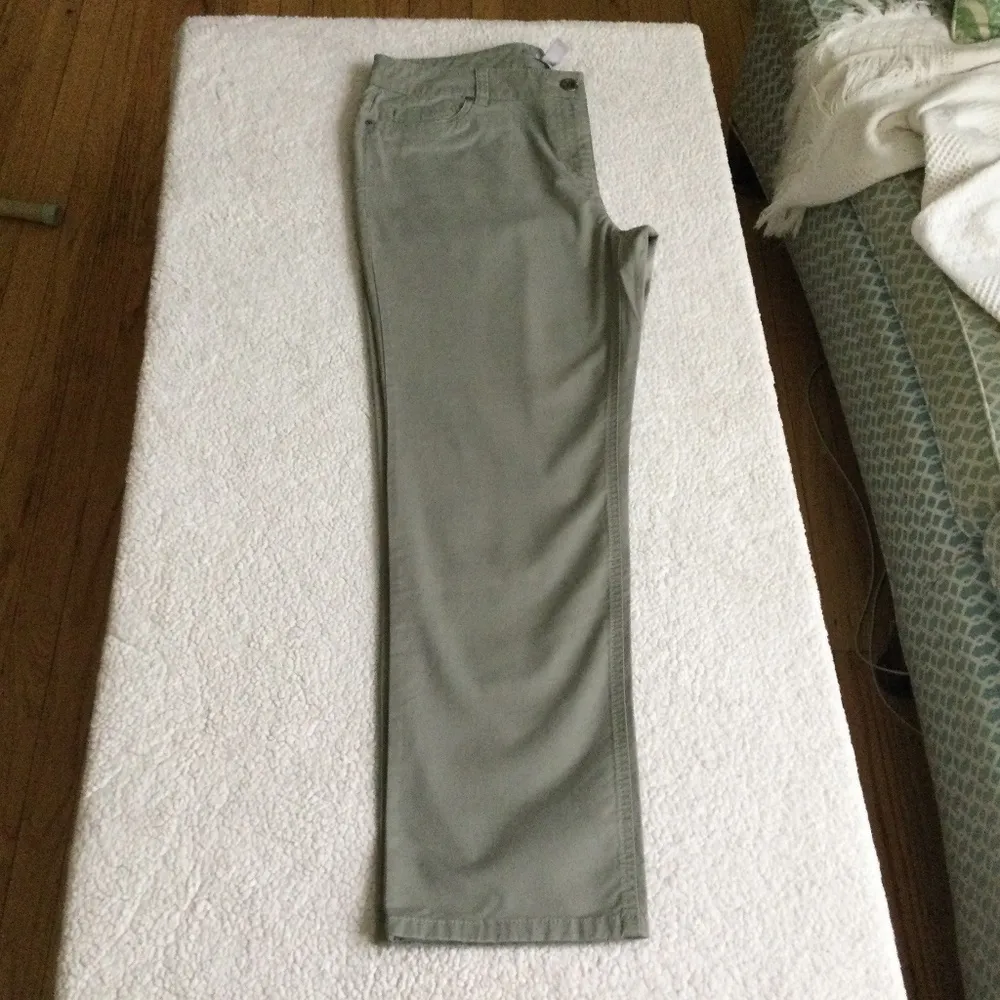 Olive Green Pants Stretch - Sz Chicos 2 Short - Image 6