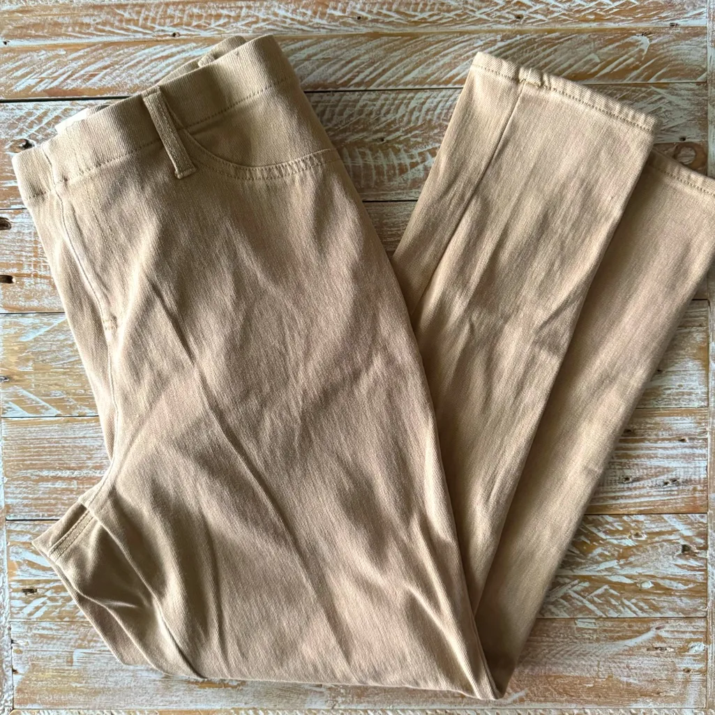 Faded Glory Tan Stretch Jeans-Look Pants 2X | Comfy Pull-On Style ~XXL - Image 3