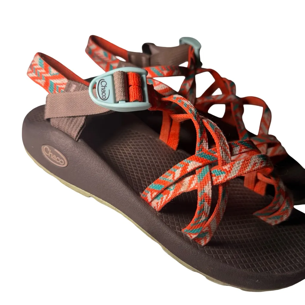 Chaco Women's ZX/2 Classic Tunnel Tango straps orange blue women’s 9 sandals - Image 3