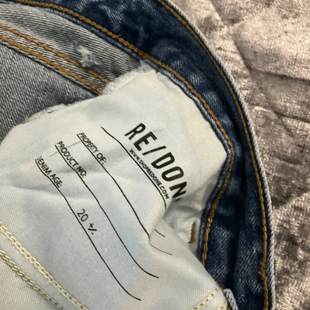 Re/Done Womens Vintage  Wide-Leg Jeans Size 26 bell bottoms lake blue - Image 5