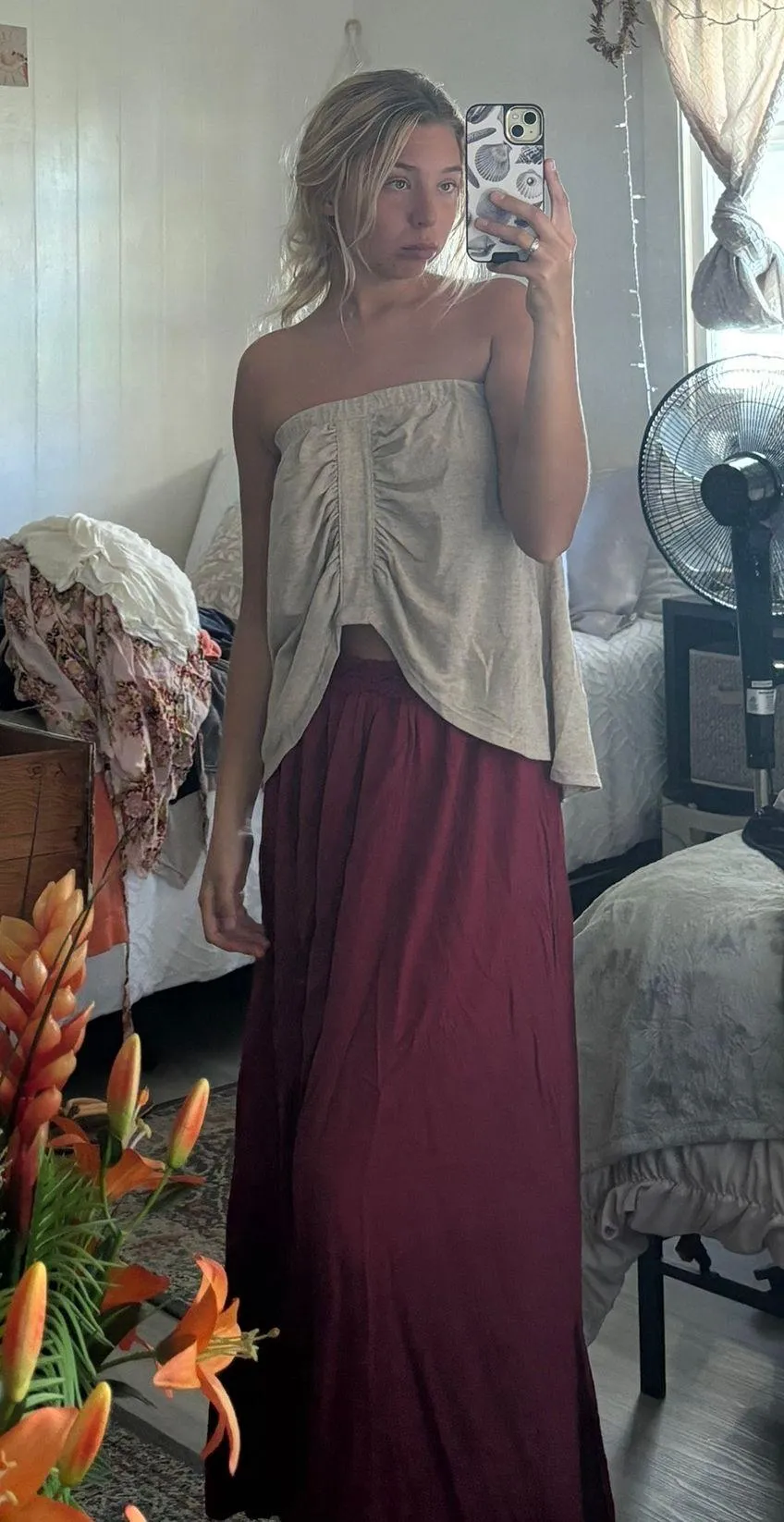 Red Knit Halter Maxi Dress - Image 3