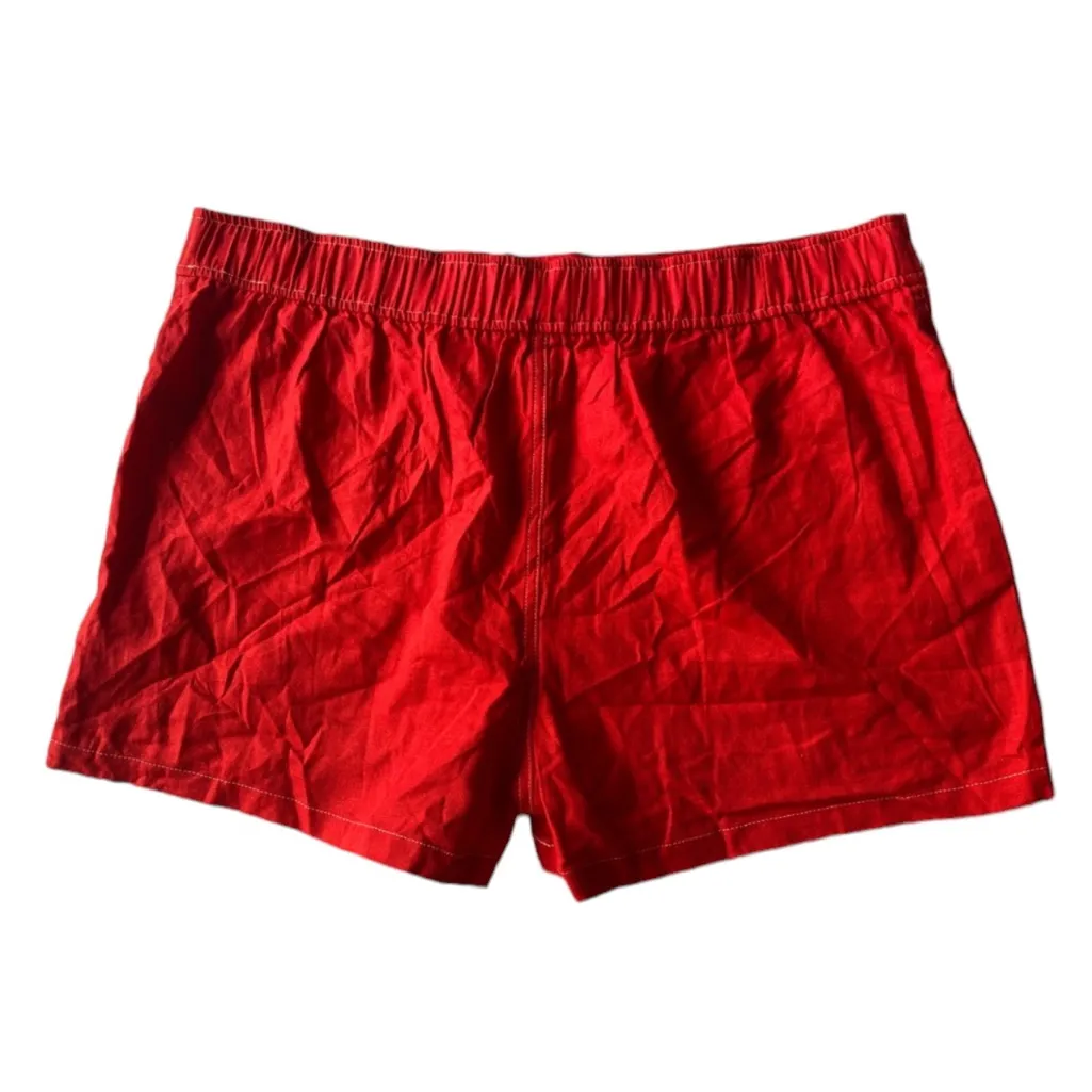 55% Linen 45% Rayon Plus Size Wild Fable‎ Red Woman Shorts Size XXL - Image 4
