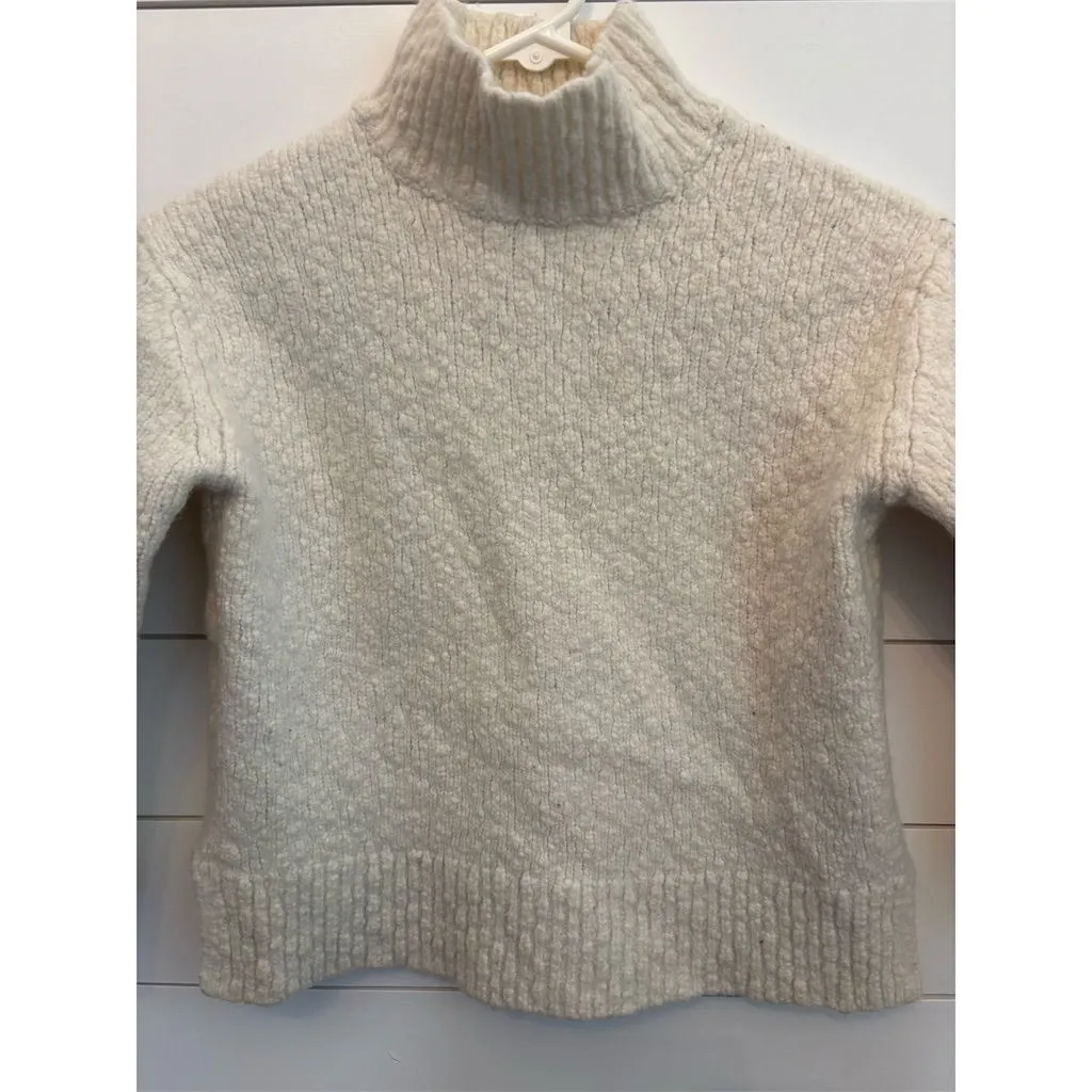 Vince Women's Ivory WOOL Turtleneck Pullover Sweater Size‎ L - Image 2