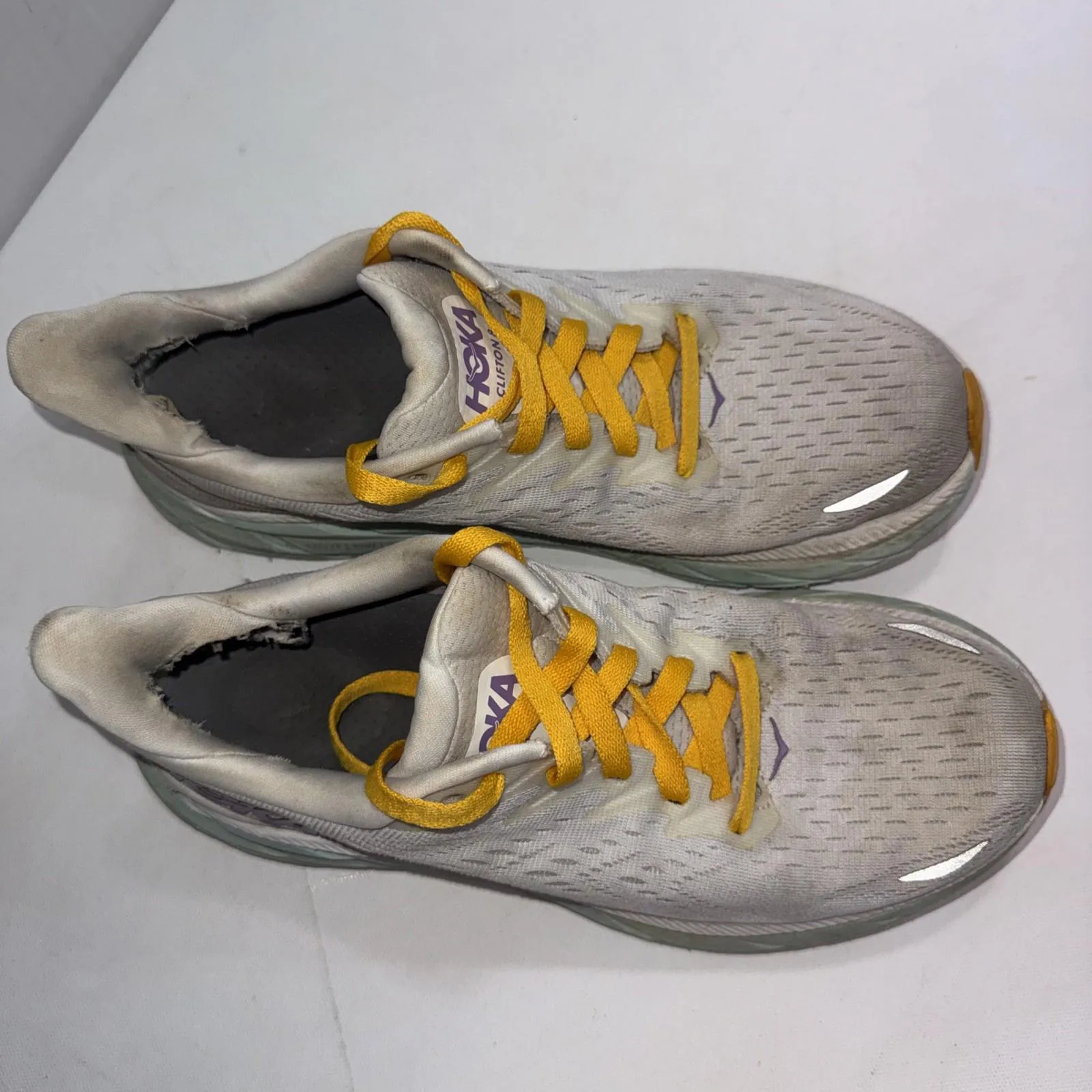 Hoka Clifton 8 Athletic Running Gym Training Shoes Women’s Sneakers Size 9B READ - Image 2