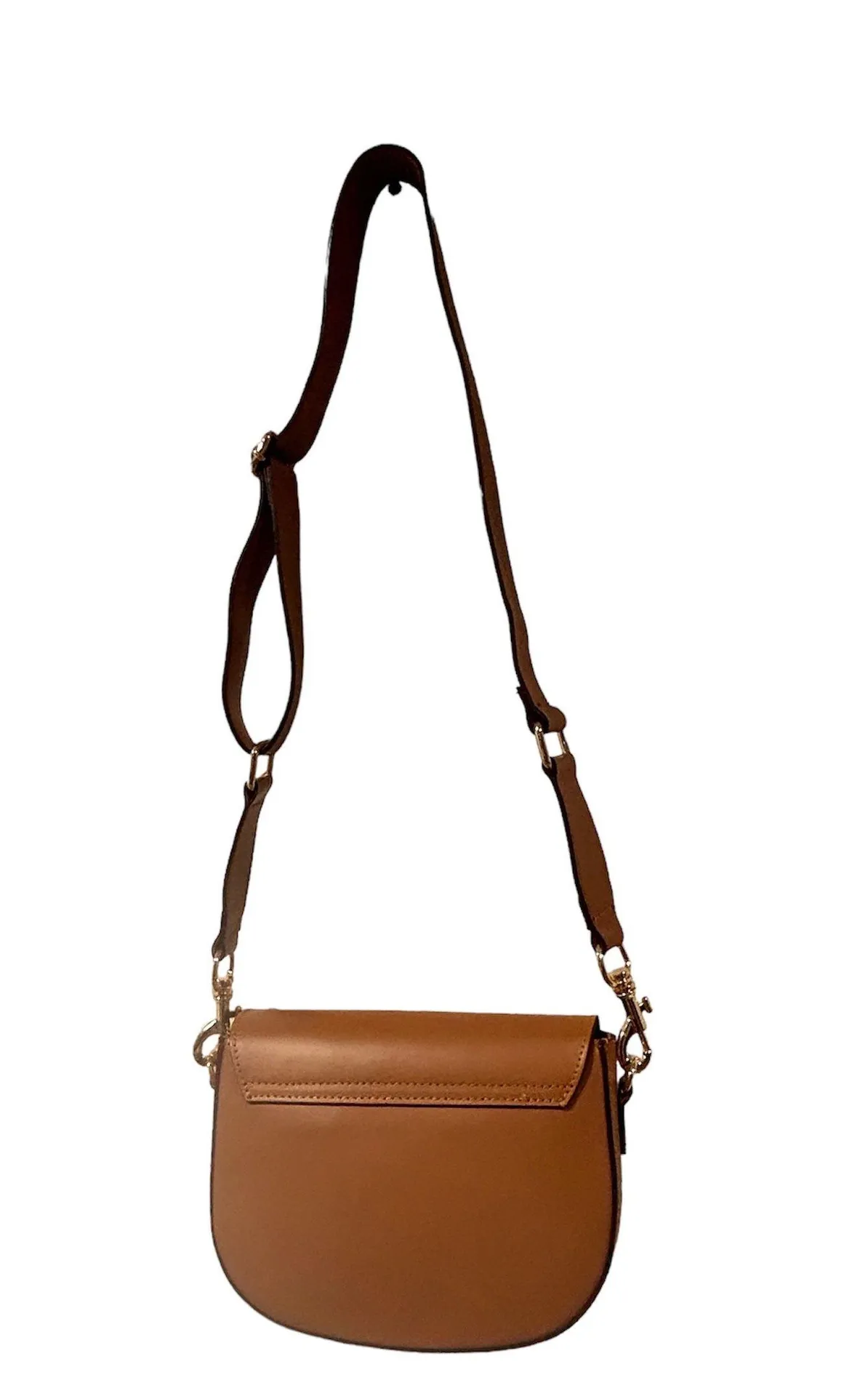 Roberta Rossi Milano Roberta Rossi Genuine leather Italian Crossbody bag Purse Tan color - Image 6