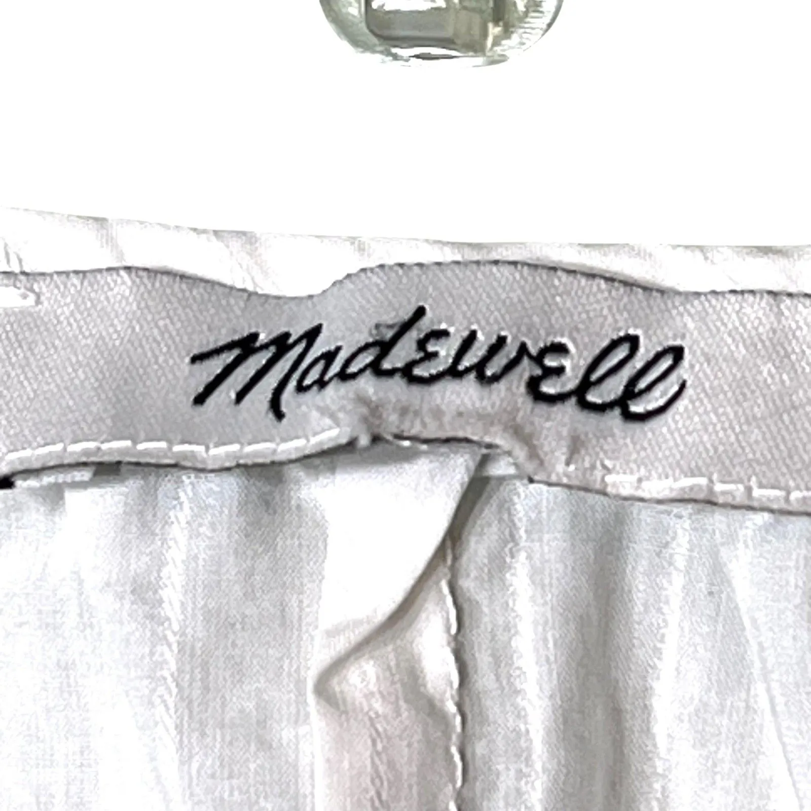 Madewell Shirt Women's Medium White Embroidered Floral Peasant Boho Top H7398 - Image 4