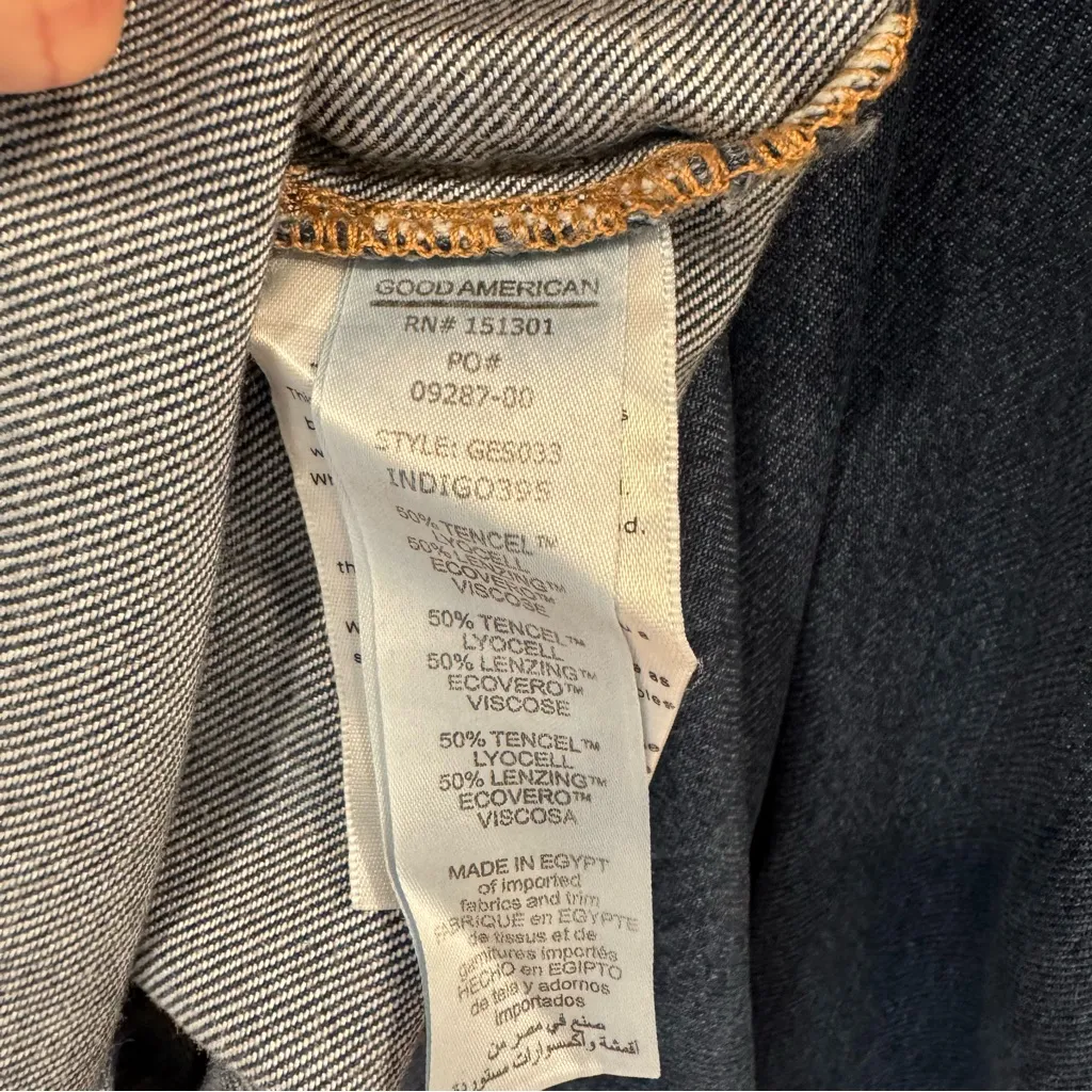 Good American Weightless Easy Denim Shirt Oversized Button Down Long Sleeve - Image 3