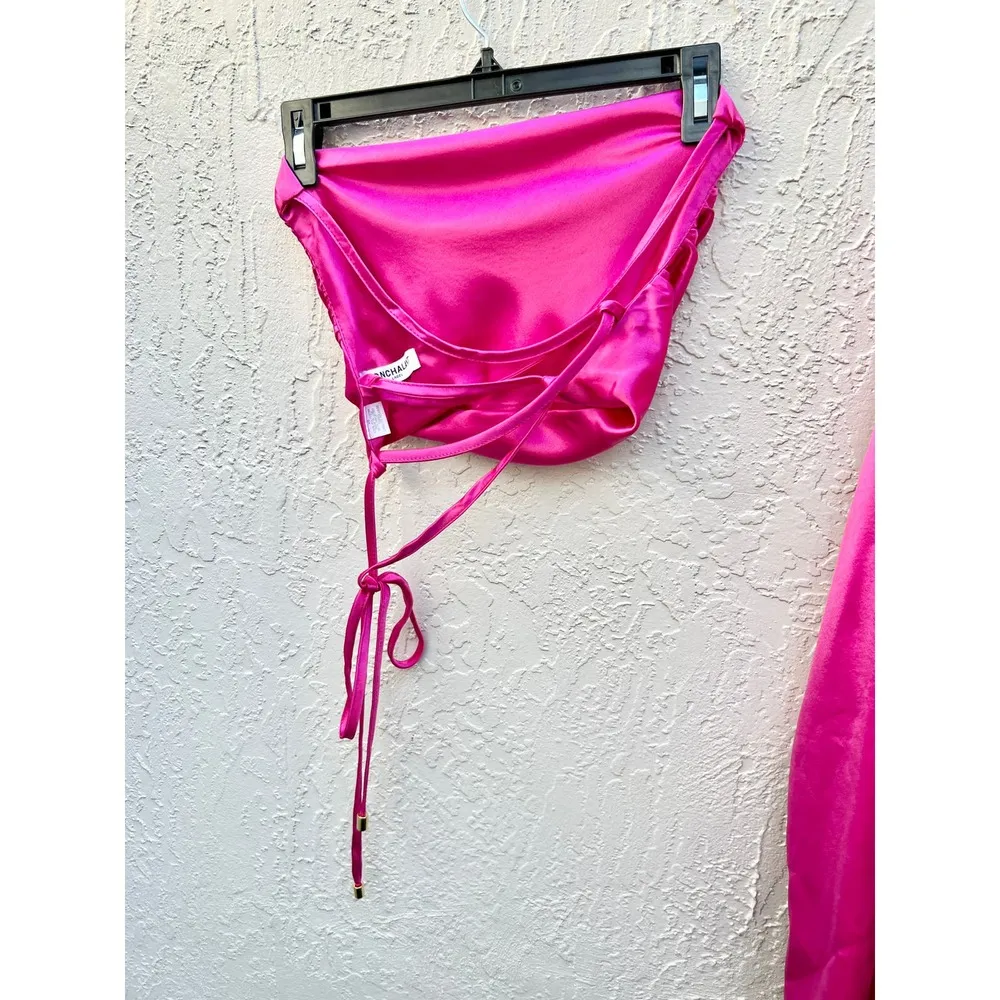 Nonchalant Label Cassica Crop Top & Lanie Blazer Set Hot Pink Women's Size XS - Image 10