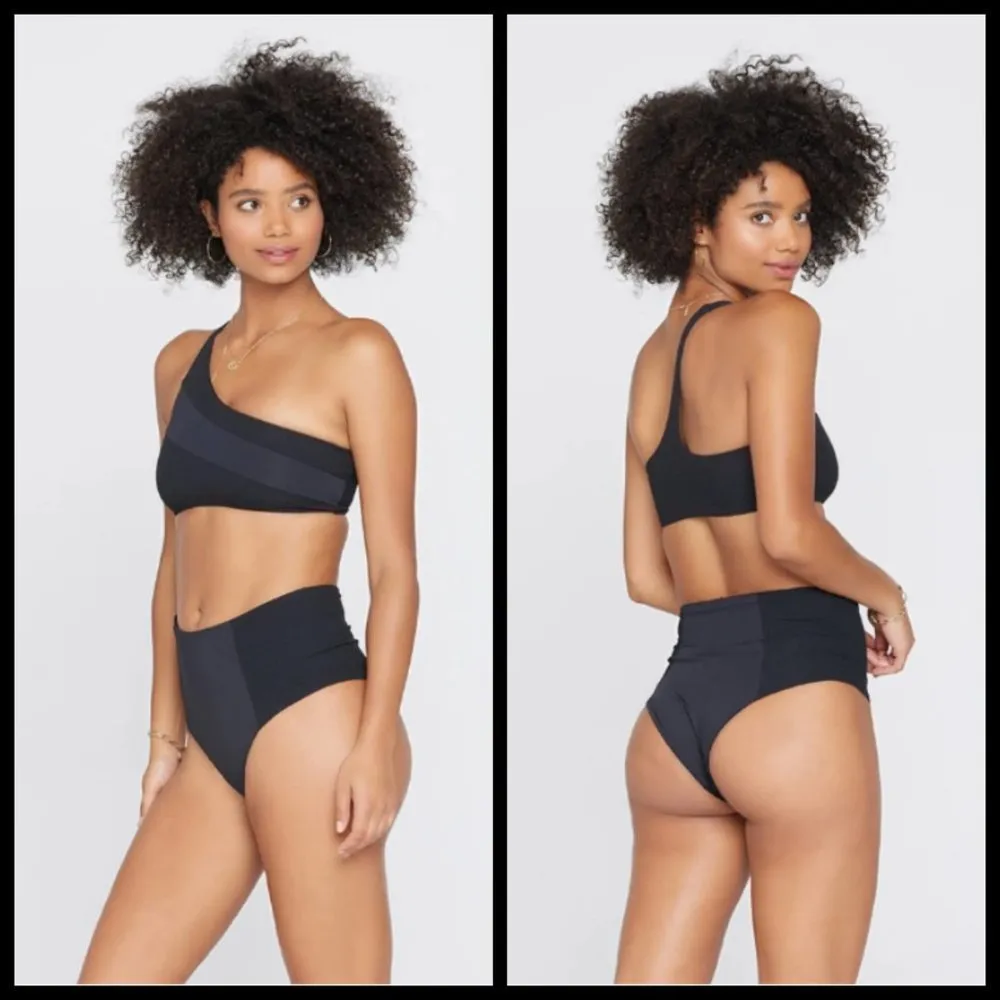 💕L*SPACE💕 Ribbed Bikini Set (Siren Top M + Jackie Bitsy Bottom XS) Black NWT - Image 11