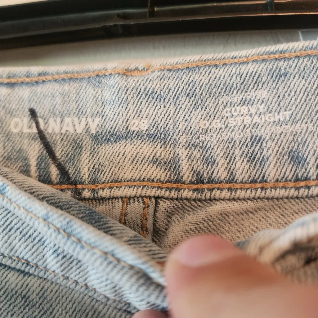 Old navy high rise curvy o.g. straight ankle length jeans size 28 - Image 2
